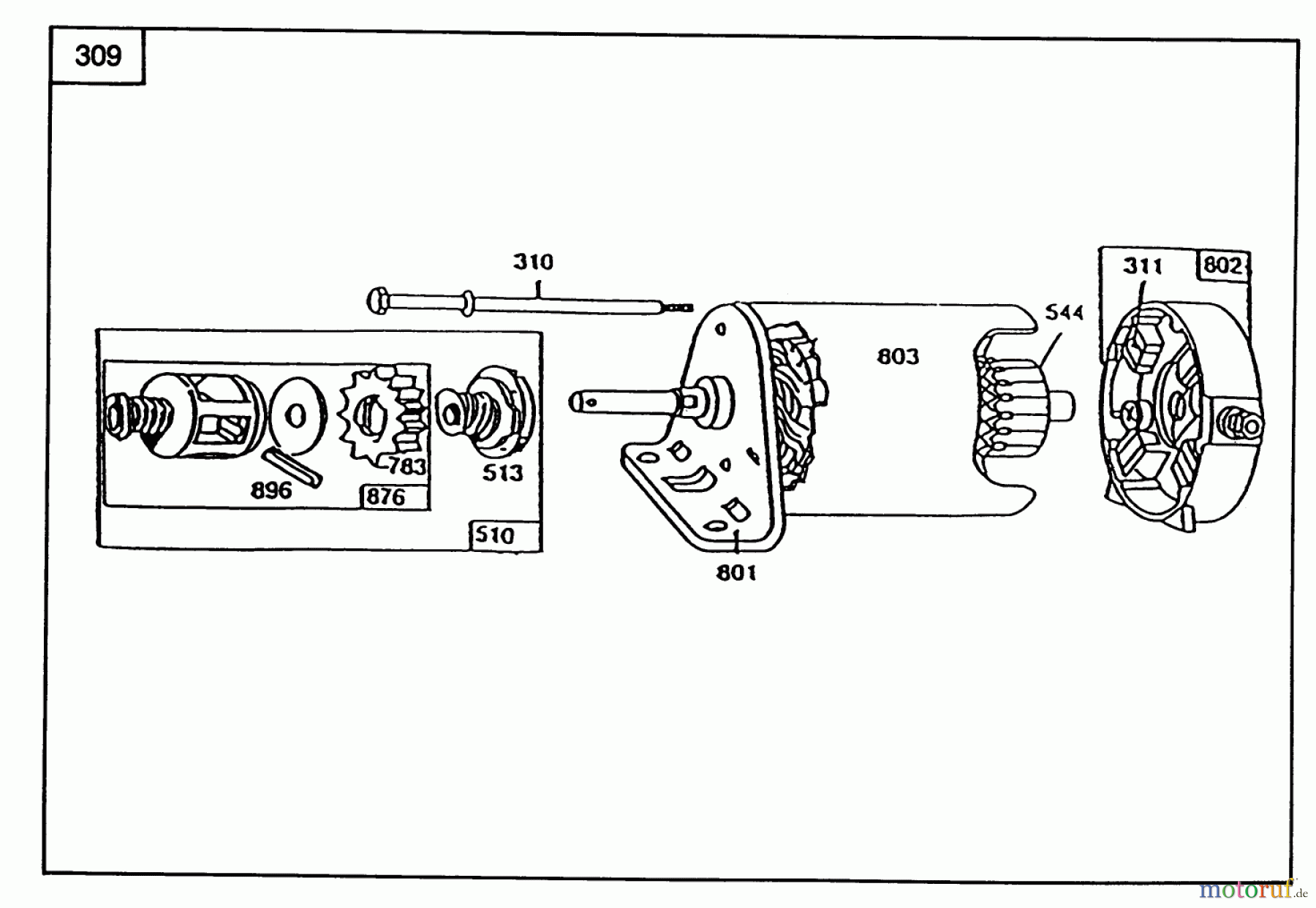 Toro Neu Mowers, Rear-Engine Rider 56177 (12-32) - Toro 12-32 Rear Engine Rider, 1991 (1000001-1999999) STARTER-BRIGGS & STRATTON NO. 286707-0119-01