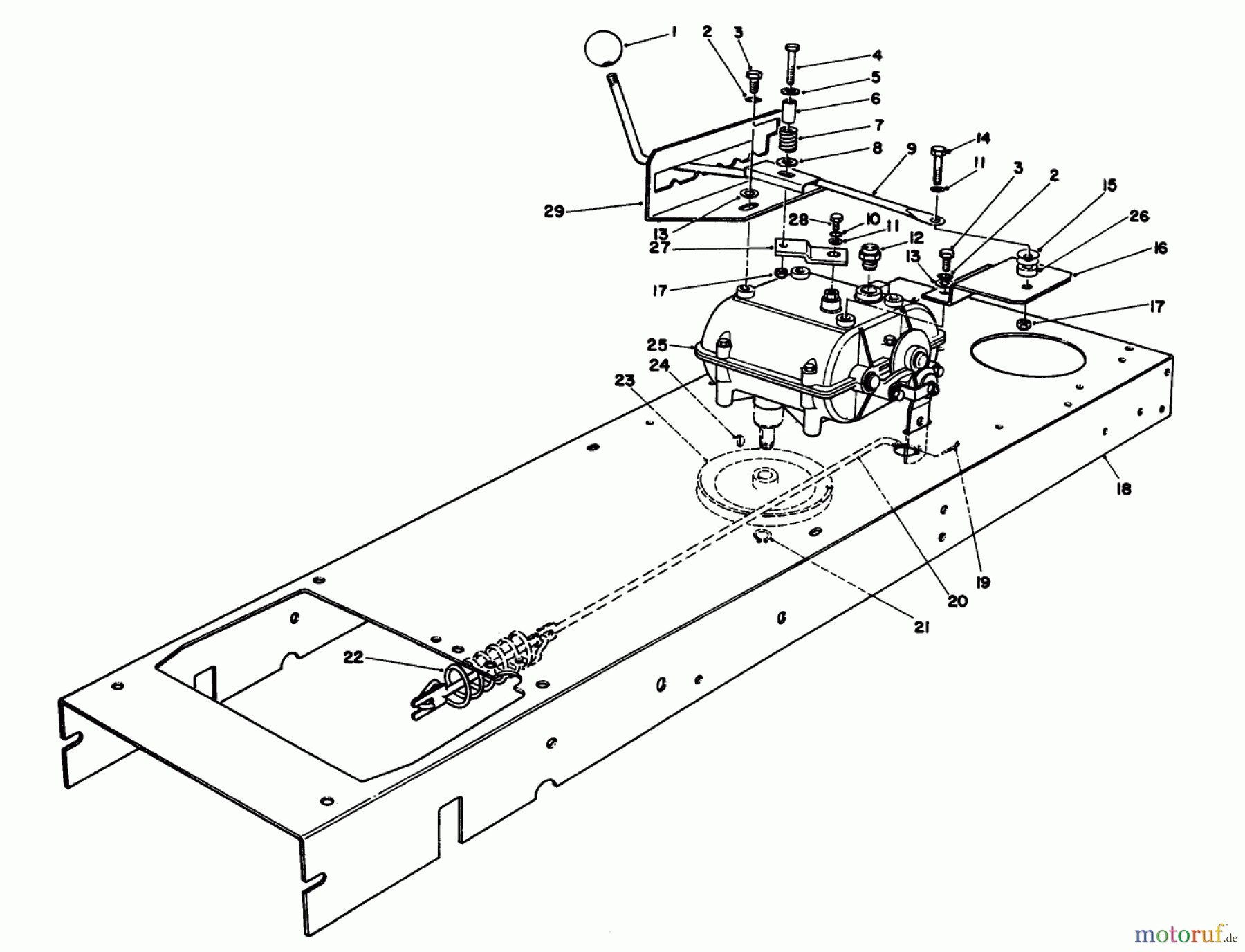 Toro Neu Mowers, Rear-Engine Rider 56177 (12-32) - Toro 12-32 Rear Engine Rider, 1991 (1000001-1999999) TRANSMISSION LINKAGE ASSEMBLY