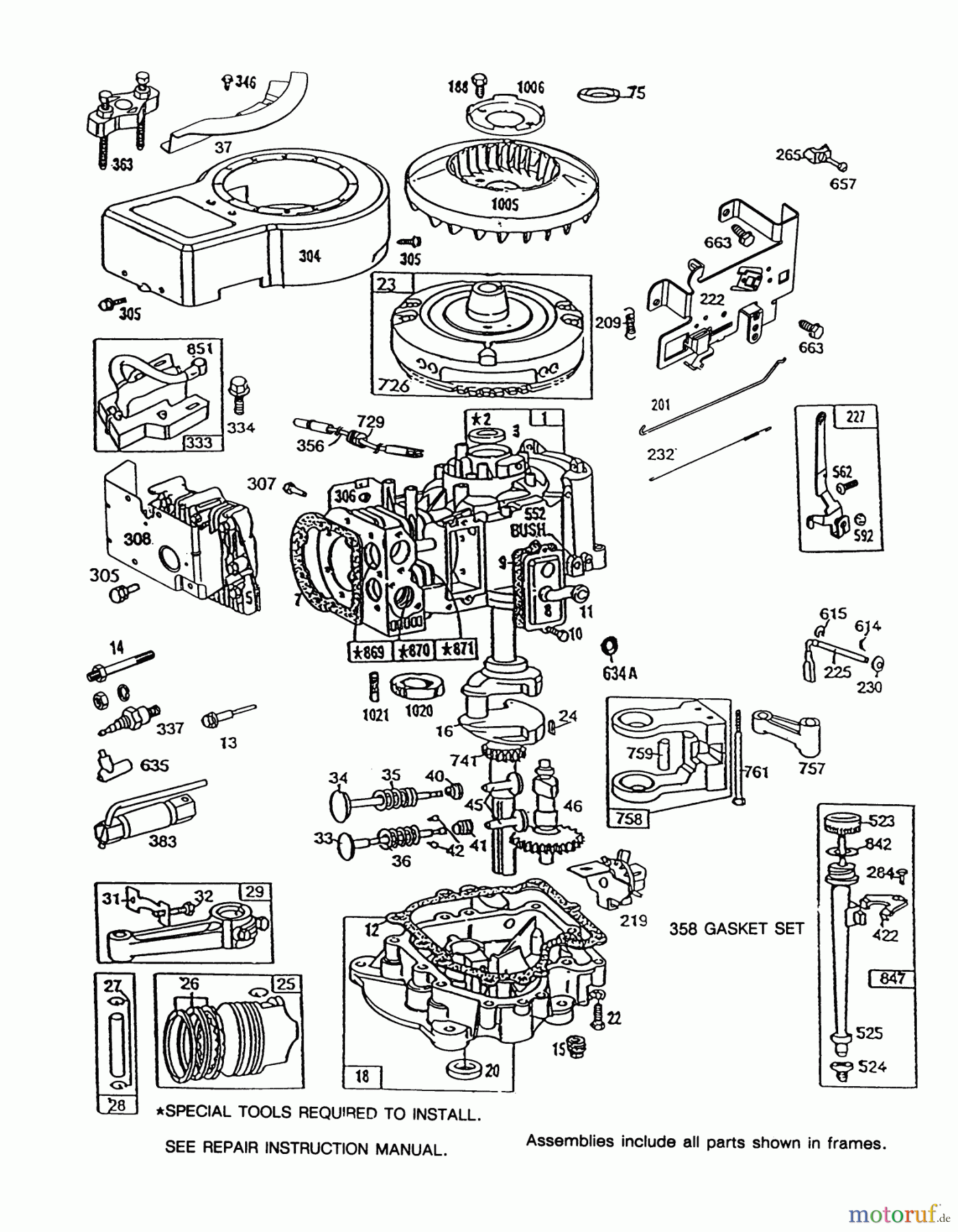 Toro Neu Mowers, Rear-Engine Rider 56195 (12-32) - Toro 12-32 Rear Engine Rider, 1991 (1000001-1999999) BRIGGS & STRATTON MODEL NO. 286707-0119-01 #1