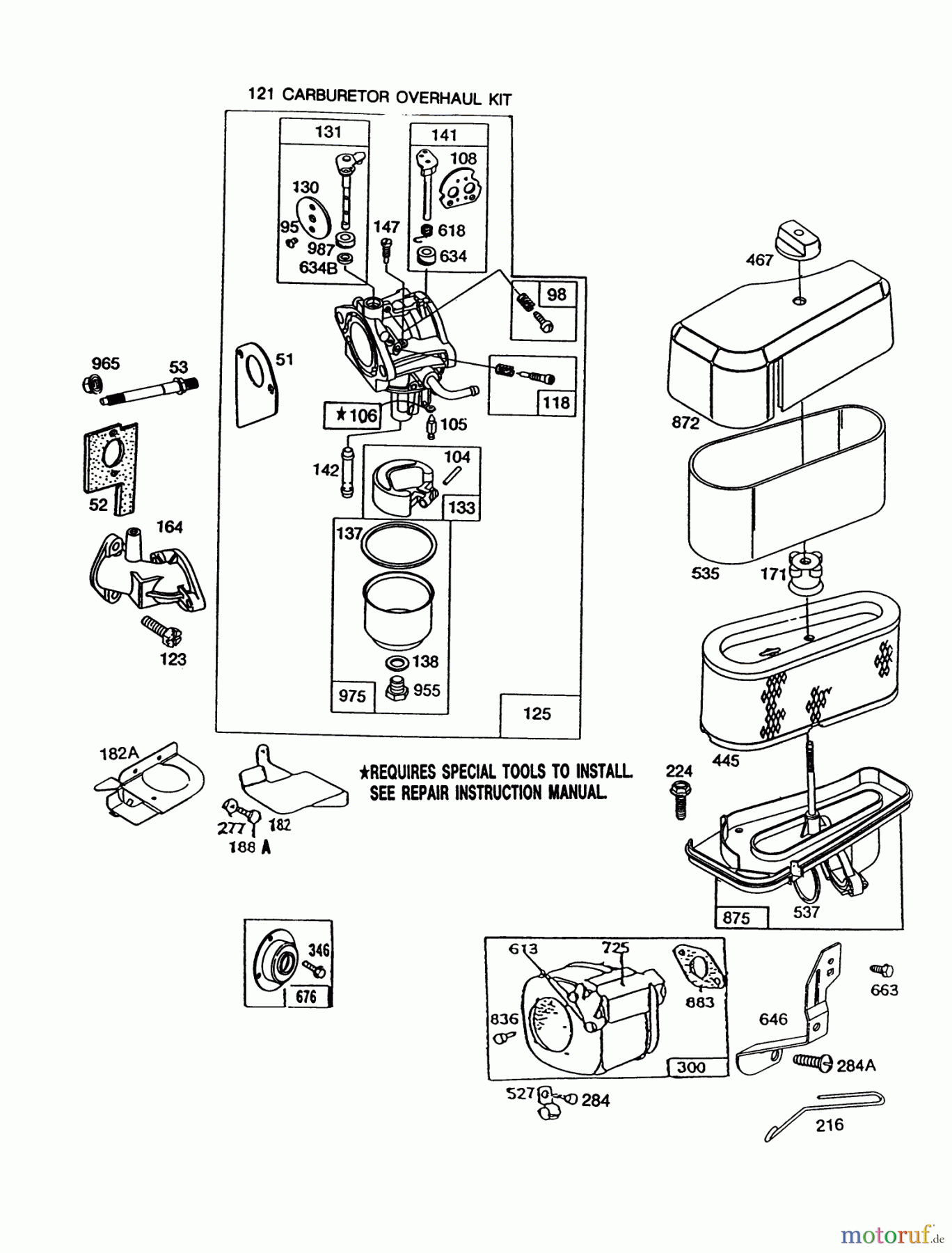  Toro Neu Mowers, Rear-Engine Rider 56185 (8-32) - Toro 8-32 Rear Engine Rider, 1991 (1000001-1999999) BRIGGS & STRATTON MODEL NO. 286707-0119-01 #2
