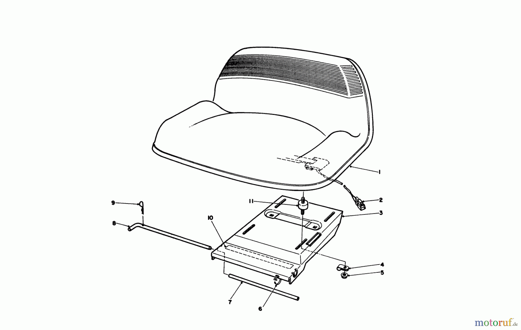 Toro Neu Mowers, Rear-Engine Rider 56195 (12-32) - Toro 12-32 Rear Engine Rider, 1991 (1000001-1999999) SEAT ASSEMBLY (FOR USE ON MODEL NO. 56195)