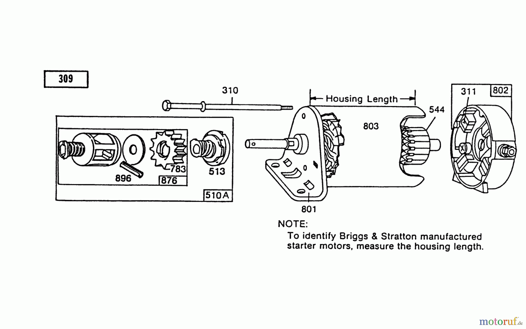 Toro Neu Mowers, Rear-Engine Rider 56195 (12-32) - Toro 12-32 Rear Engine Rider, 1991 (1000001-1999999) STARTER-BRIGGS & STRATTON NO. 191707-6021-01