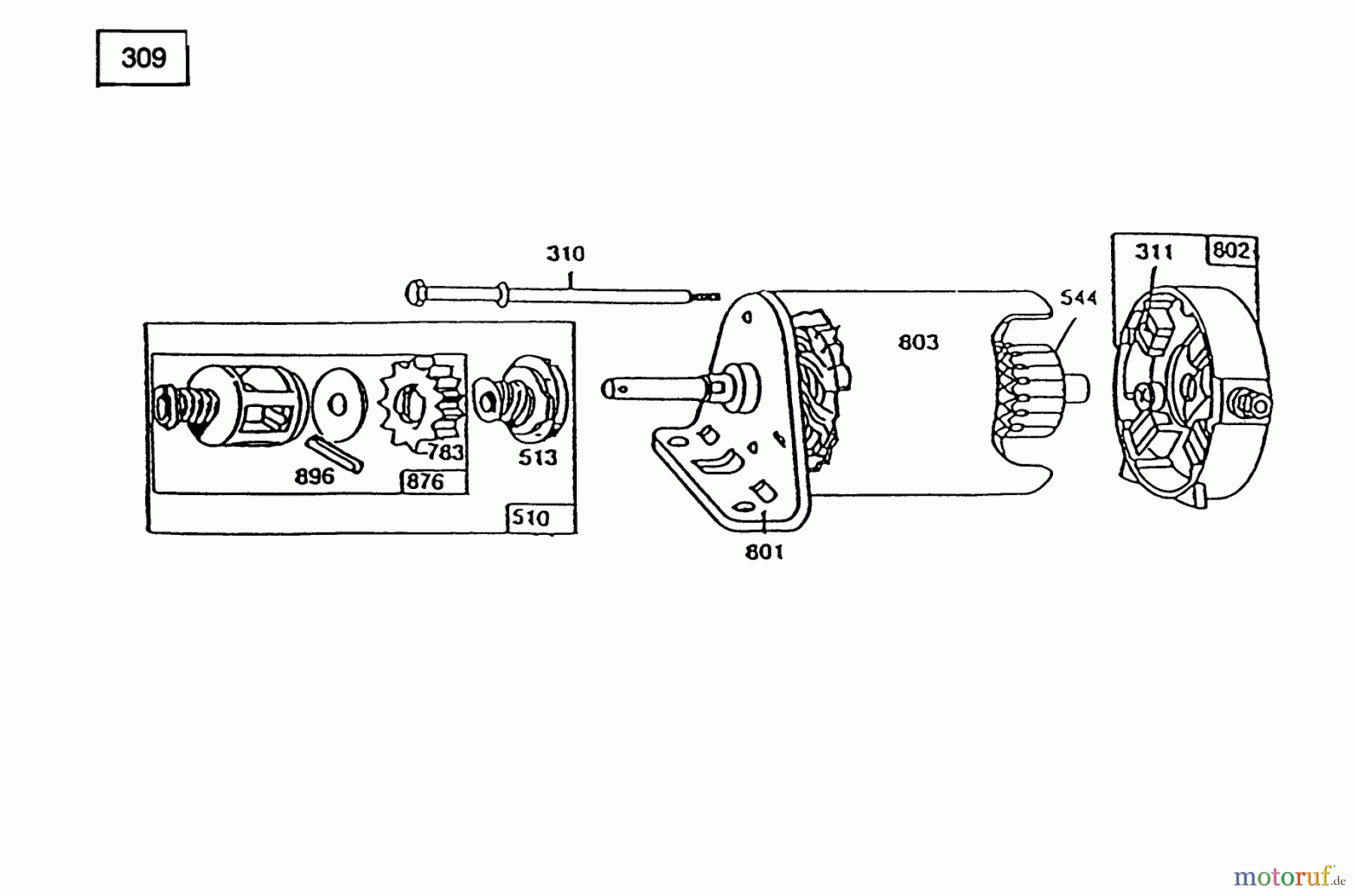 Toro Neu Mowers, Rear-Engine Rider 56195 (12-32) - Toro 12-32 Rear Engine Rider, 1991 (1000001-1999999) STARTER-BRIGGS & STRATTON NO. 286707-0119-01