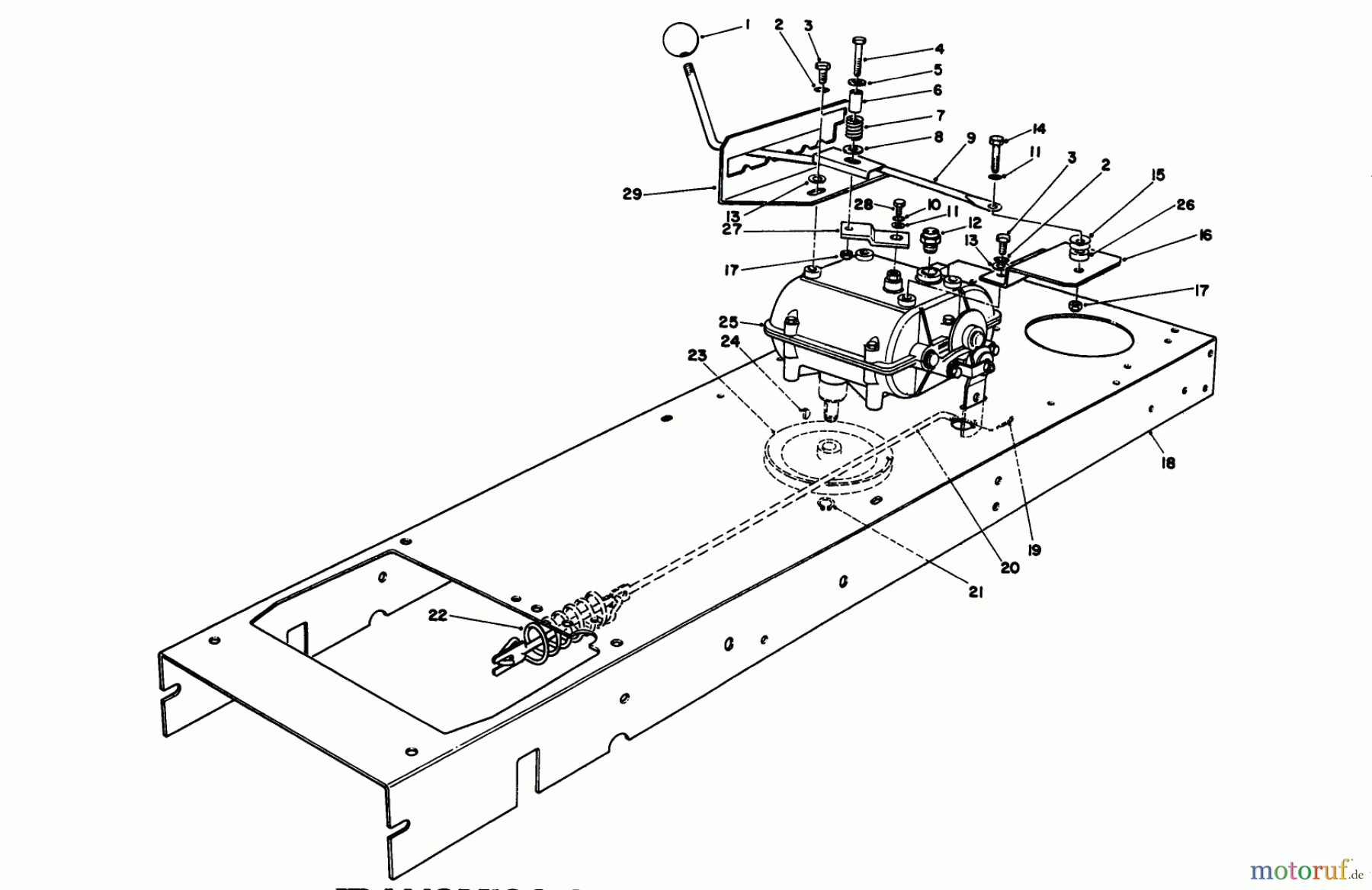 Toro Neu Mowers, Rear-Engine Rider 56195 (12-32) - Toro 12-32 Rear Engine Rider, 1991 (1000001-1999999) TRANSMISSION LINKAGE ASSEMBLY