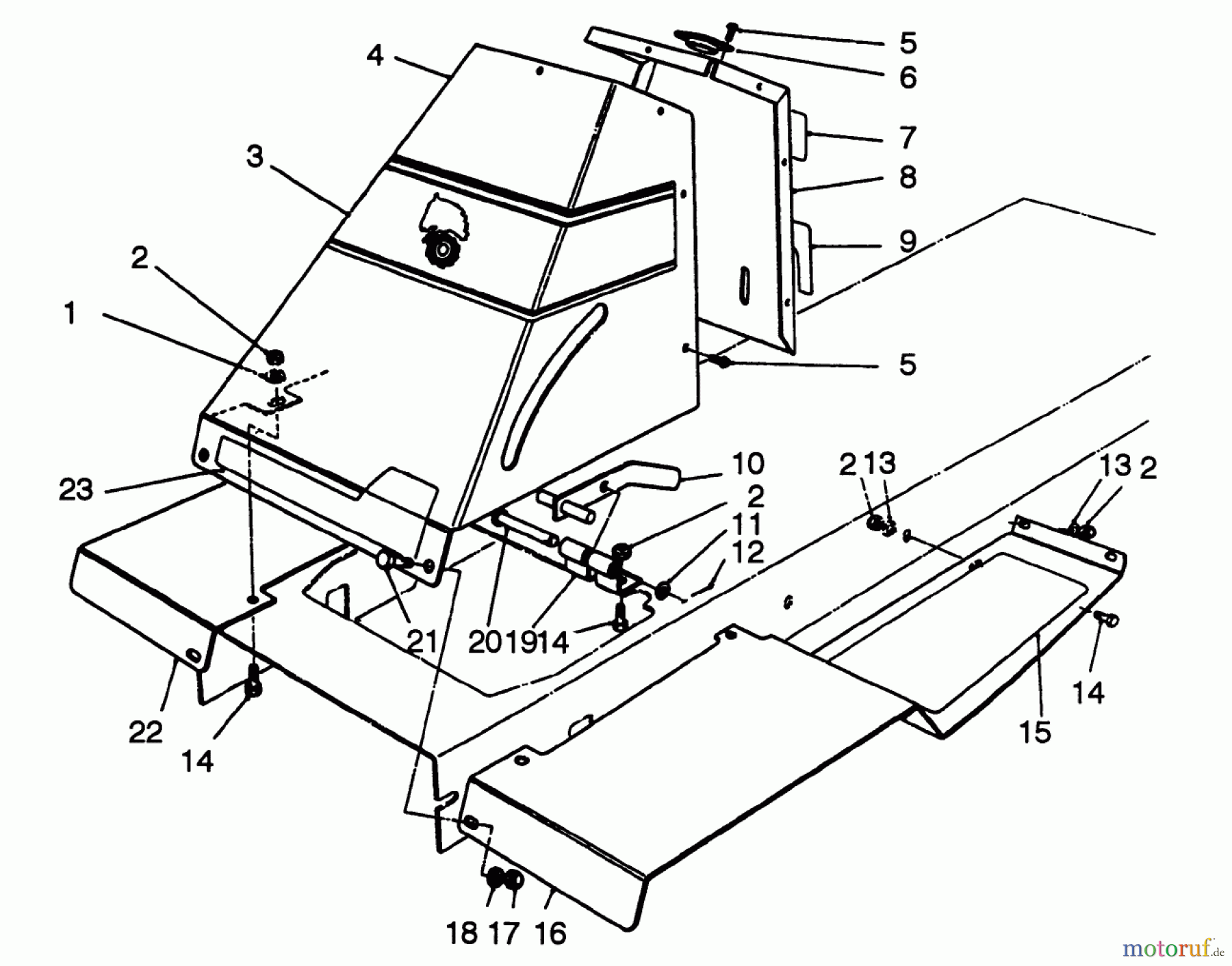 Toro Neu Mowers, Rear-Engine Rider 56185 (8-32) - Toro 8-32 Rear Engine Rider, 1992 (2000001-2999999) FRONT TOWER ASSEMBLY