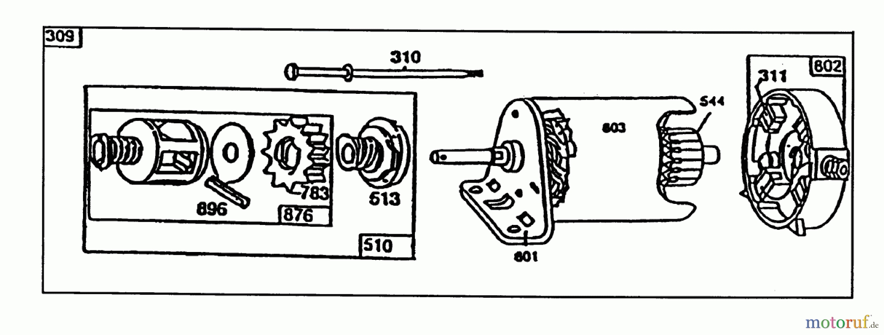 Toro Neu Mowers, Rear-Engine Rider 56185 (8-32) - Toro 8-32 Rear Engine Rider, 1992 (2000001-2999999) STARTER-NO. 191707-0121-01