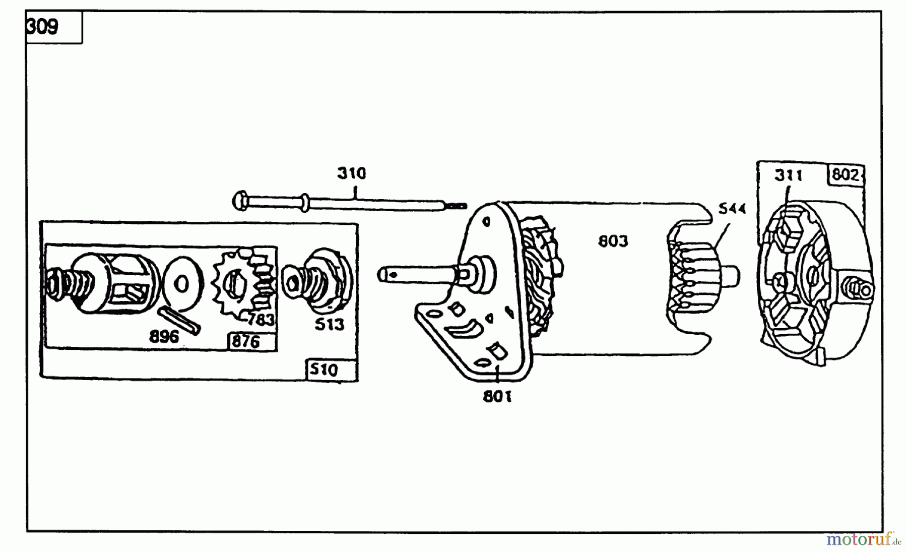 Toro Neu Mowers, Rear-Engine Rider 56195 (12-32) - Toro 12-32 Rear Engine Rider, 1992 (2000001-2999999) STARTER-NO. 286707-0119-01