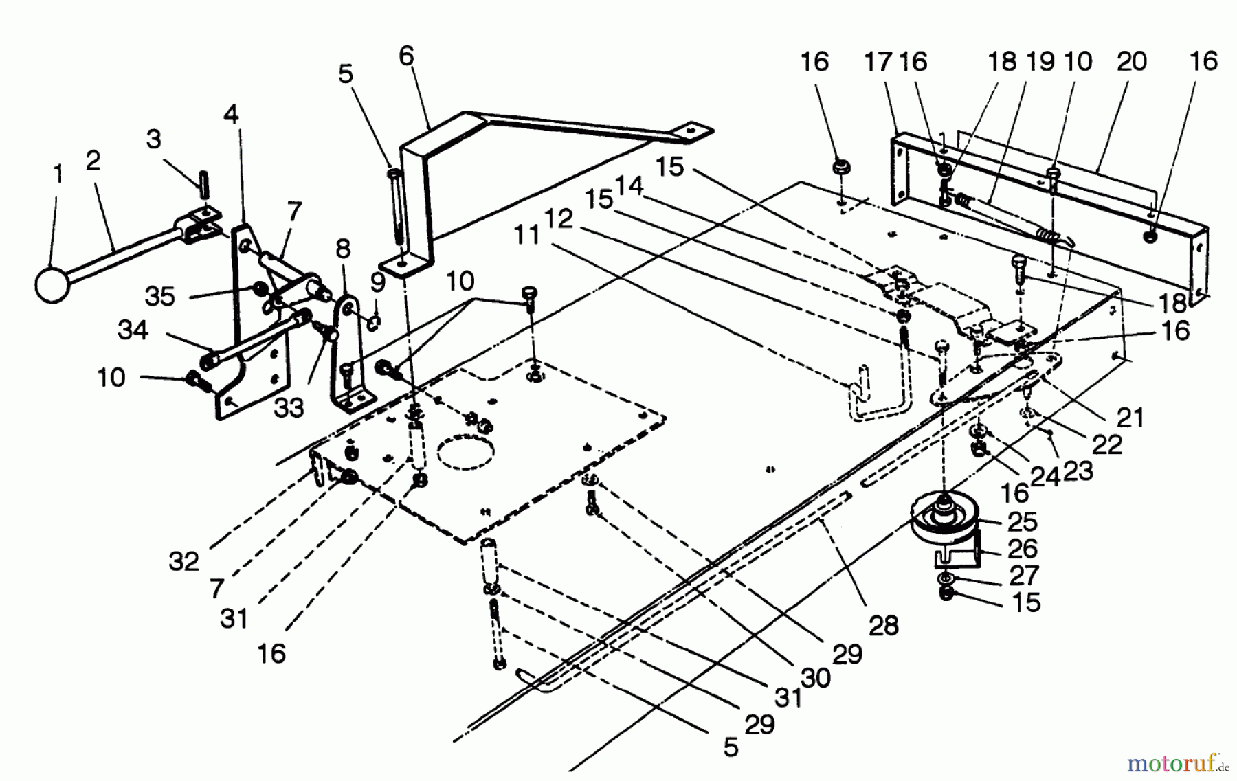  Toro Neu Mowers, Rear-Engine Rider 56185 (8-32) - Toro 8-32 Rear Engine Rider, 1992 (2000001-2999999) TRACTION ASSEMBLY