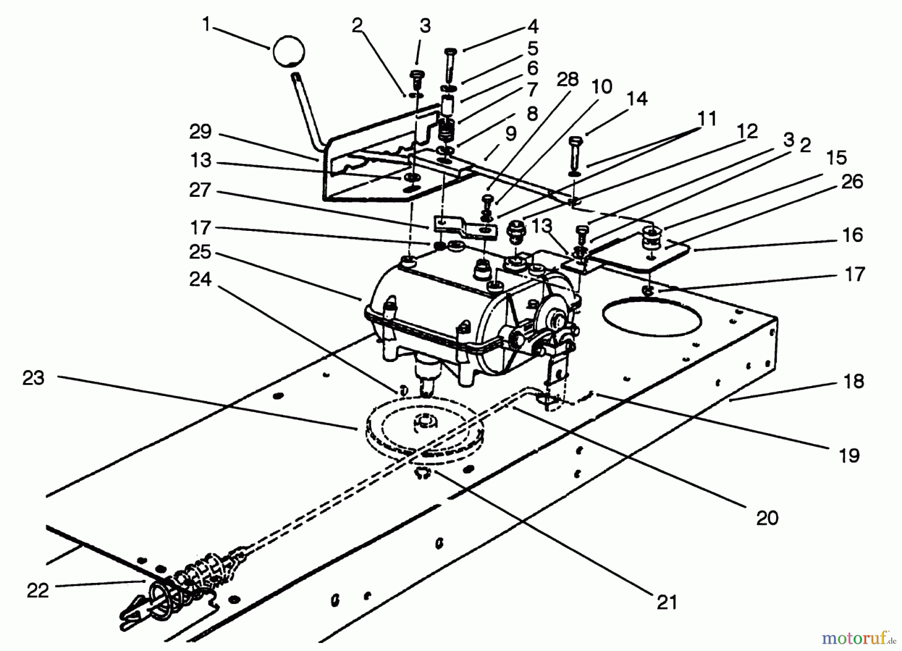 Toro Neu Mowers, Rear-Engine Rider 56185 (8-32) - Toro 8-32 Rear Engine Rider, 1992 (2000001-2999999) TRANSMISSION LINKAGE ASSEMBLY