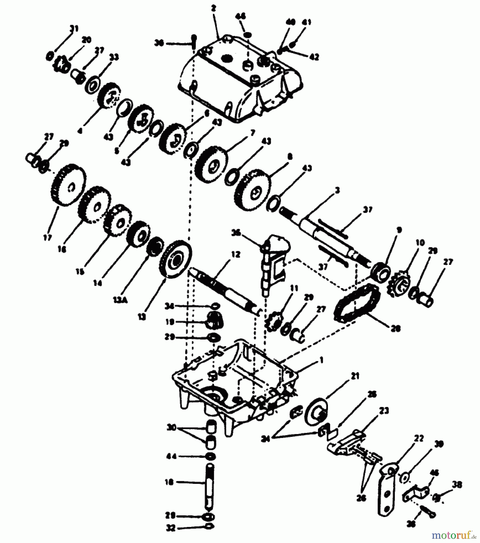 Toro Neu Mowers, Rear-Engine Rider 56185 (8-32) - Toro 8-32 Rear Engine Rider, 1992 (2000001-2999999) TRANSMISSION MODEL 770A