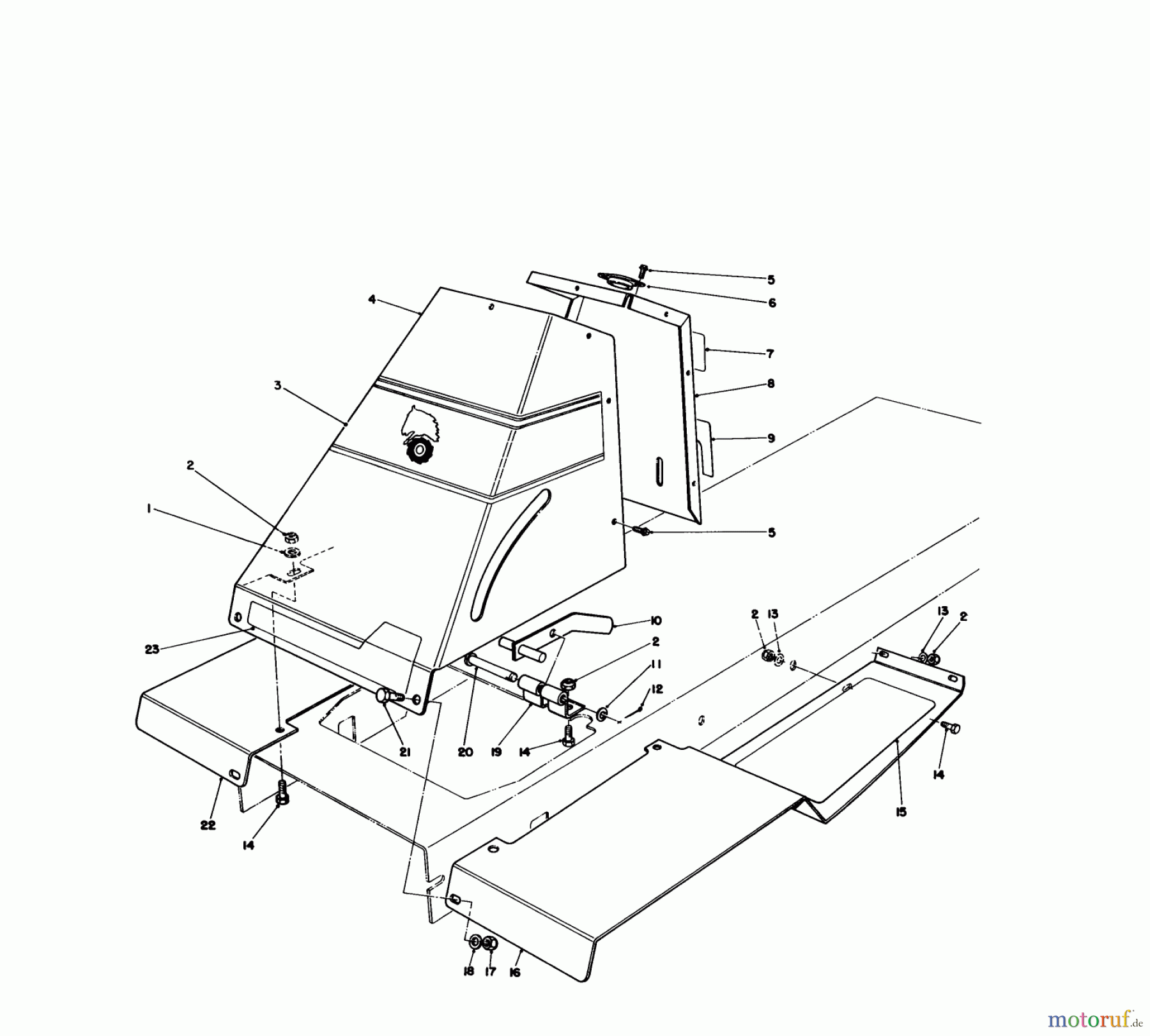 Toro Neu Mowers, Rear-Engine Rider 56190 (10-32) - Toro 10-32 Recycler Rider, 1991 (1000001-1999999) FRONT TOWER ASSEMBLY