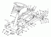 Toro 70040 (8-25) - 8-25 Rear Engine Rider, 1996 (6900001-6999999) Ersatzteile FRAME ASSEMBLY