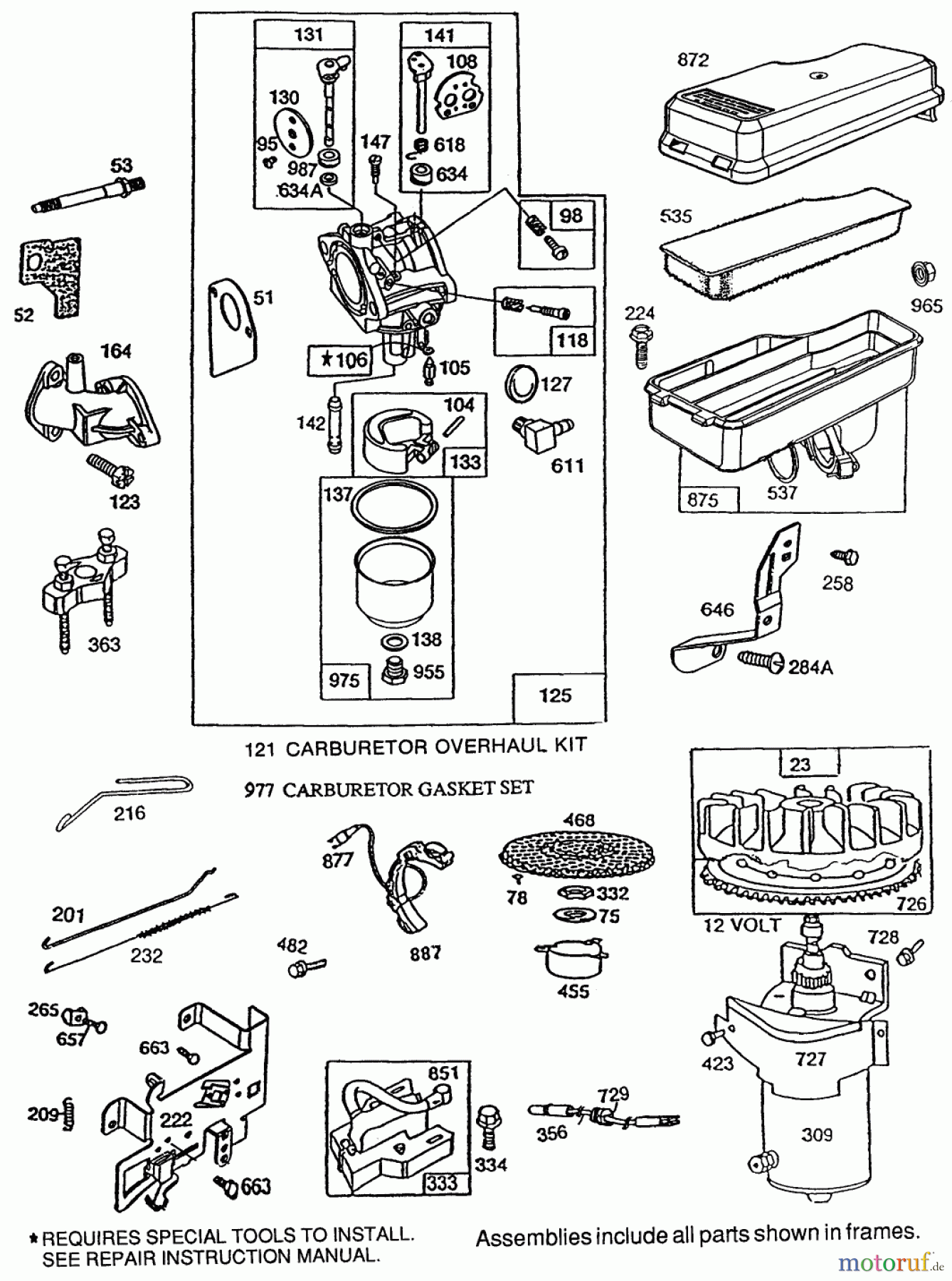 Toro Neu Mowers, Rear-Engine Rider 70040 (8-25) - Toro 8-25 Rear Engine Rider, 1997 (7900579-7999999) BRIGGS & STRATTON NO. 19707-0121-01 #2
