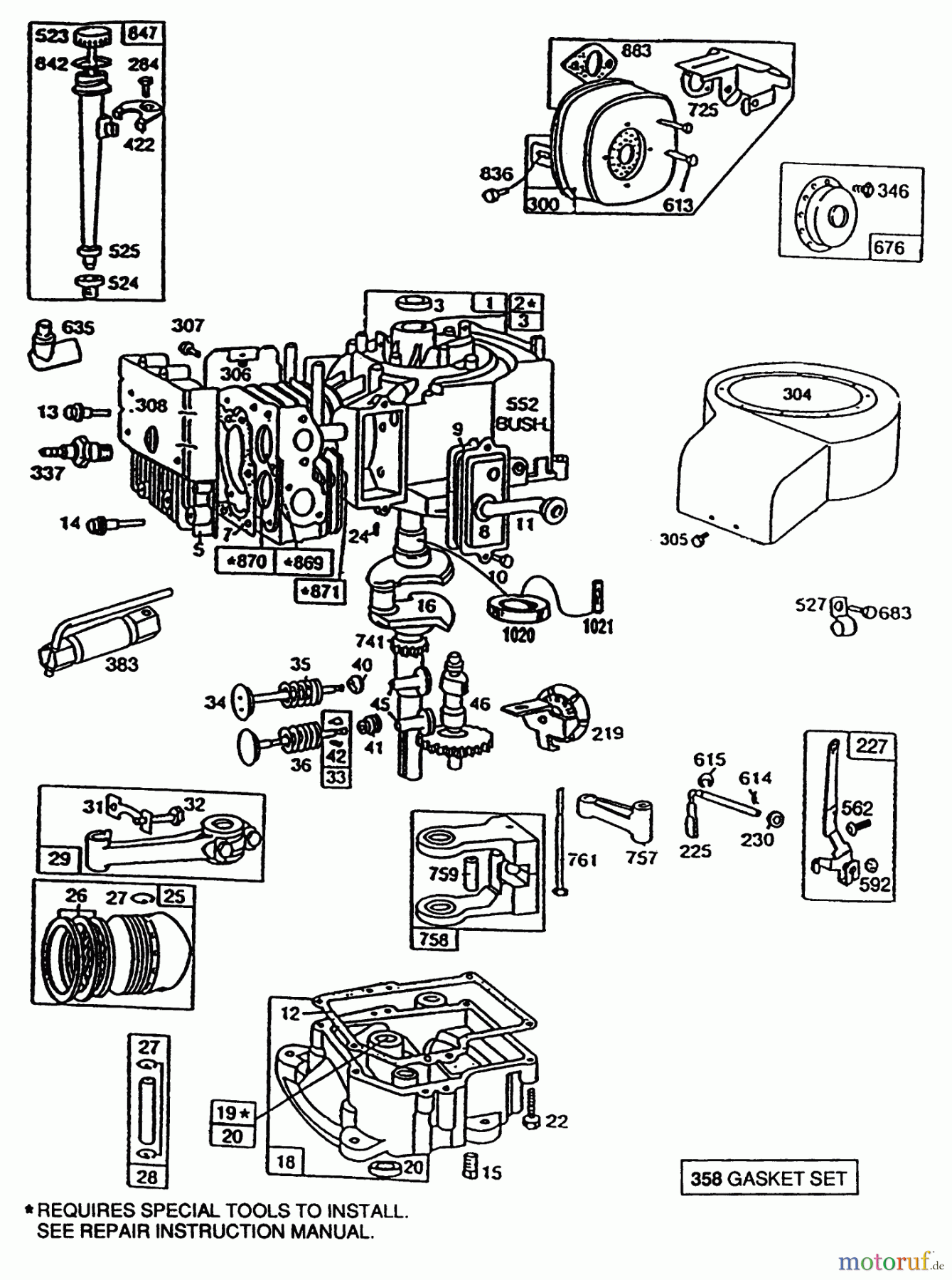 Toro Neu Mowers, Rear-Engine Rider 70120 (12-32) - Toro 12-32 Recycler Rider, 1993 (3900001-3999999) BRIGGS & STRATTON MODEL NO. 191707-0121-01 #1