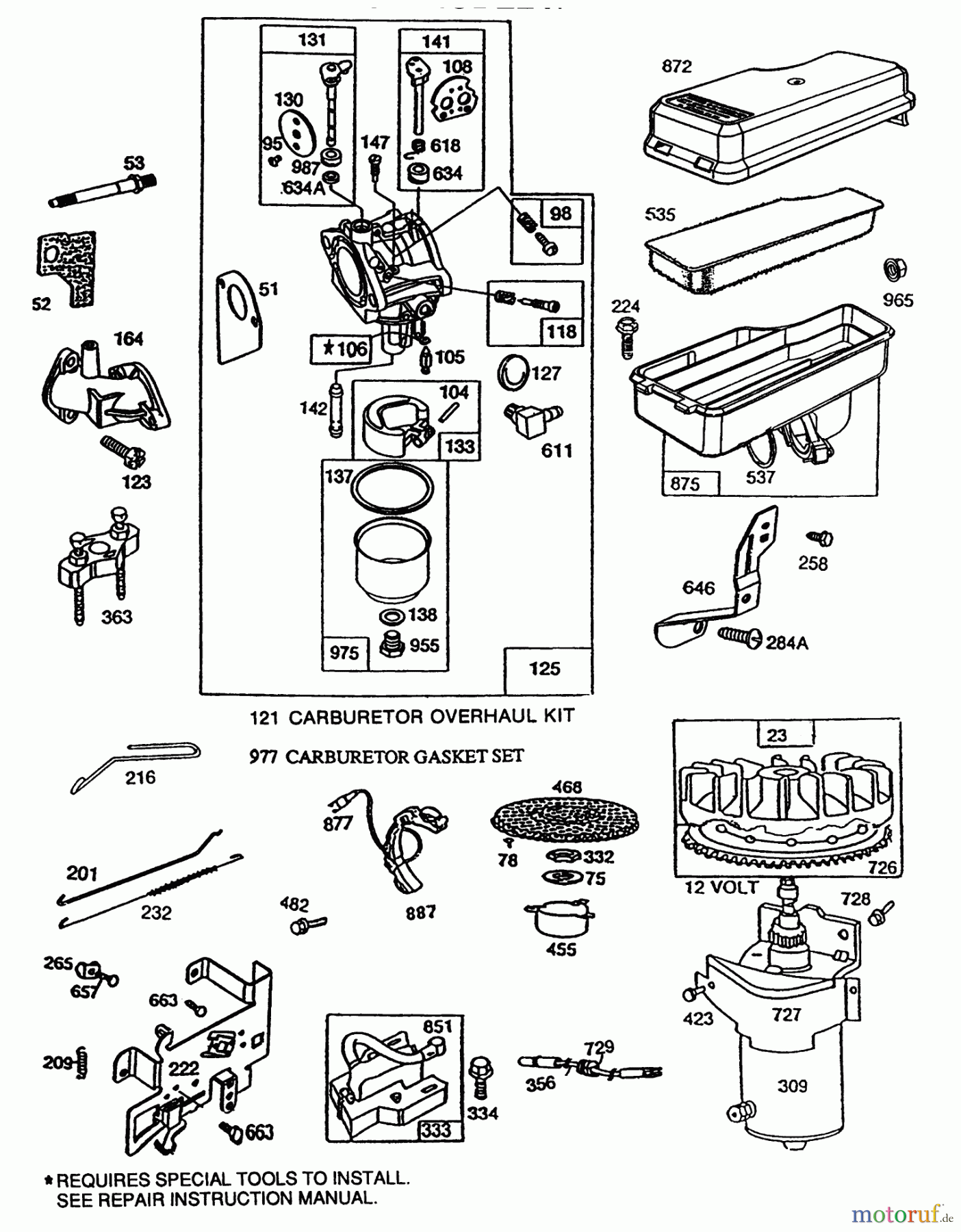 Toro Neu Mowers, Rear-Engine Rider 70120 (12-32) - Toro 12-32 Recycler Rider, 1993 (3900001-3999999) BRIGGS & STRATTON MODEL NO. 191707-0121-01 #2