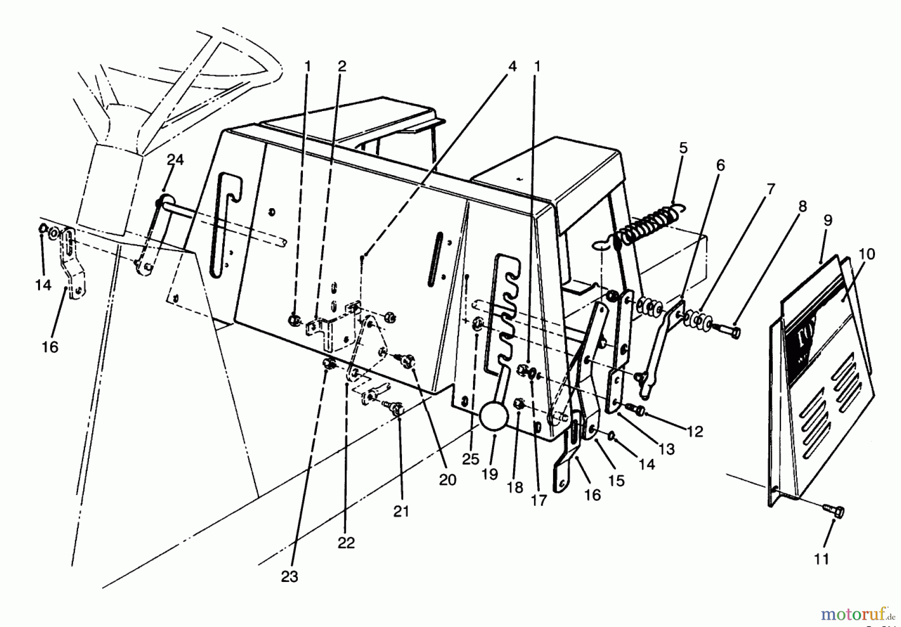 Toro Neu Mowers, Rear-Engine Rider 70042 (8-32) - Toro 8-32 Rear Engine Rider, 1993 (3900001-3999999) LINKAGE ASSEMBLY