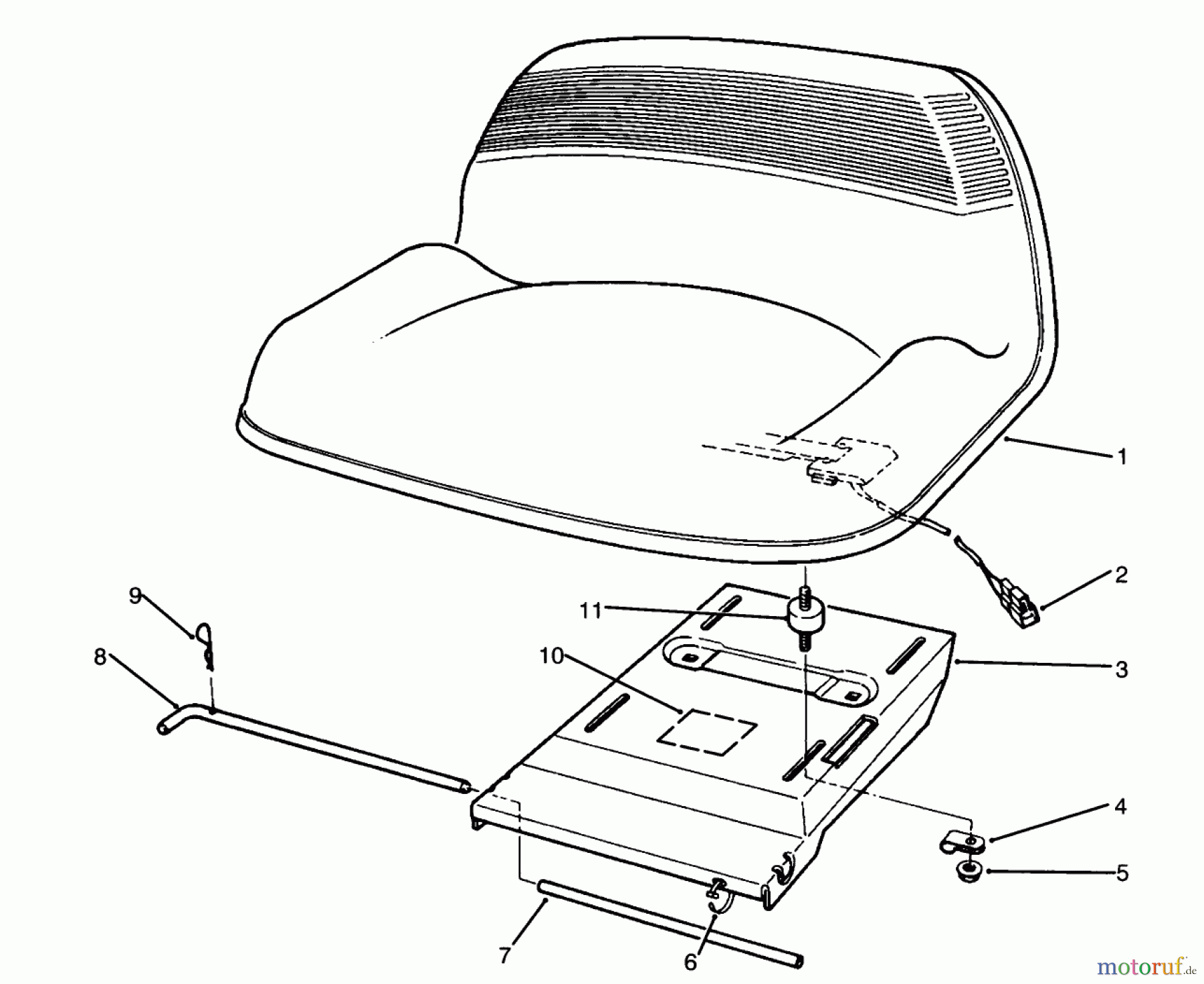 Toro Neu Mowers, Rear-Engine Rider 70140 (12-32) - Toro 12-32 Rear Engine Rider, 1993 (3900001-3999999) SEAT ASSEMBLY (MODEL NO. 70080, 70120 & 70140)