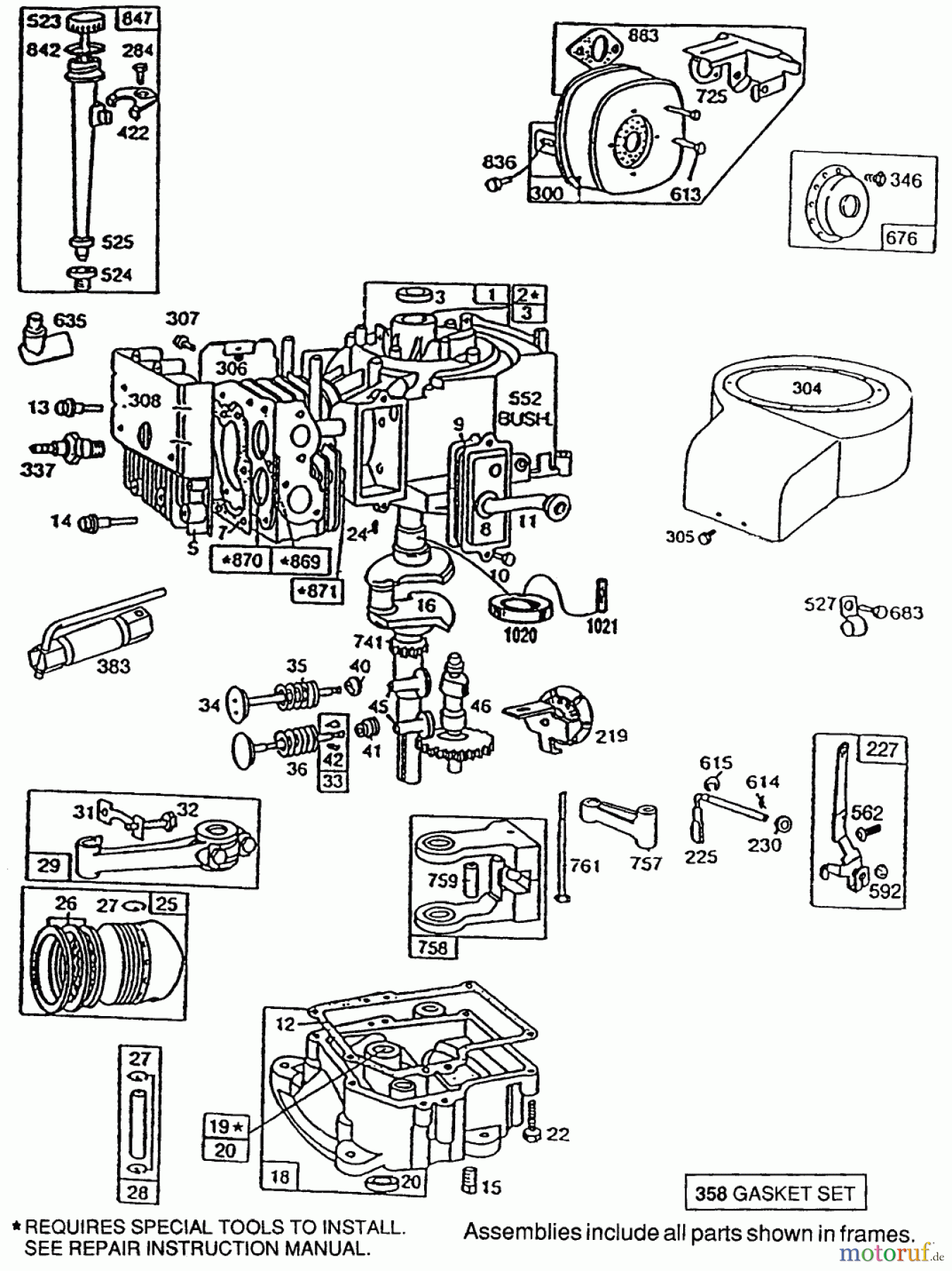 Toro Neu Mowers, Rear-Engine Rider 70060 (8-25) - Toro 8-25 Rear Engine Rider, 1995 (59000001-59999999) BRIGGS & STRATTON MODEL NO. 195707-0121-01 #1