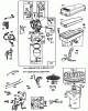 Toro 70060 (8-25) - 8-25 Rear Engine Rider, 1996 (6900001-6999999) Ersatzteile BRIGGS & STRATTON MODEL NO 195707-0121-01