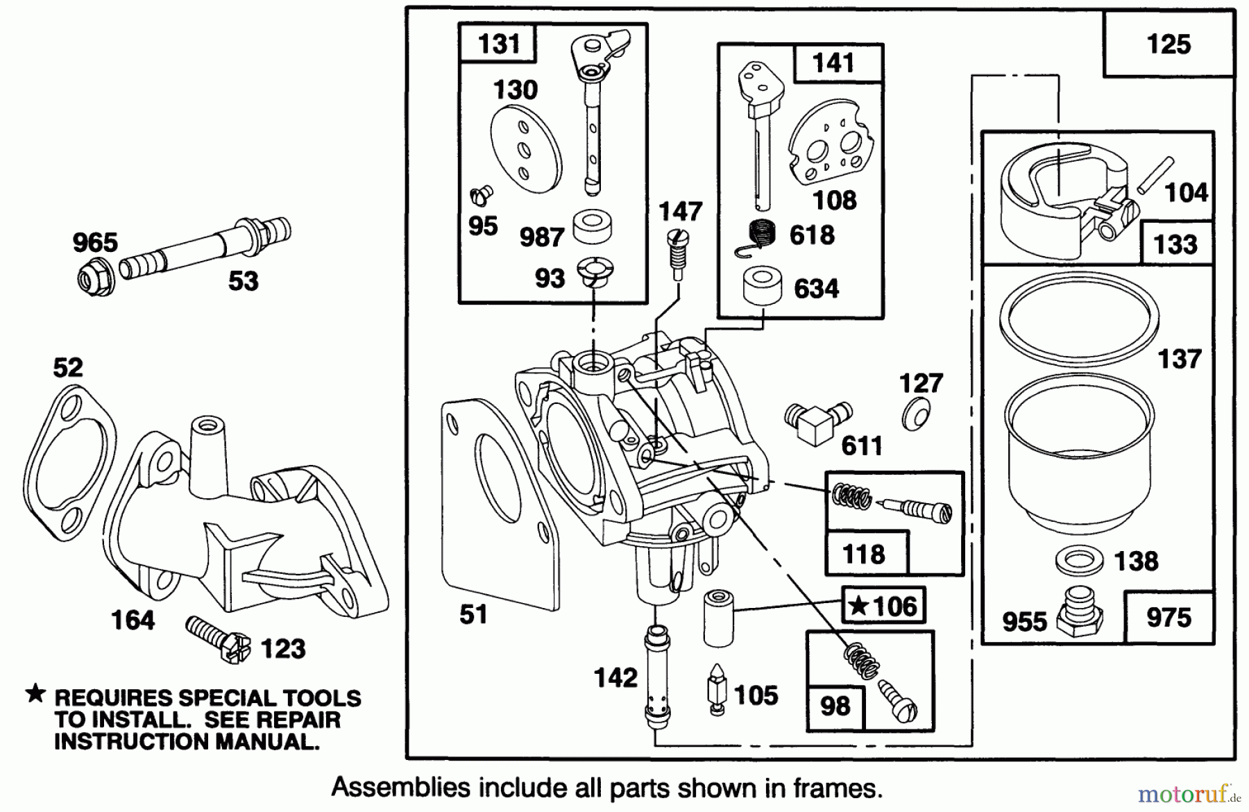 Toro Neu Mowers, Rear-Engine Rider 70120 (12-32) - Toro 12-32 Recycler Rider, 1994 (4900001-4999999) ENGINE BRIGGS & STRATTON MODEL 28B707-0126-01 #3