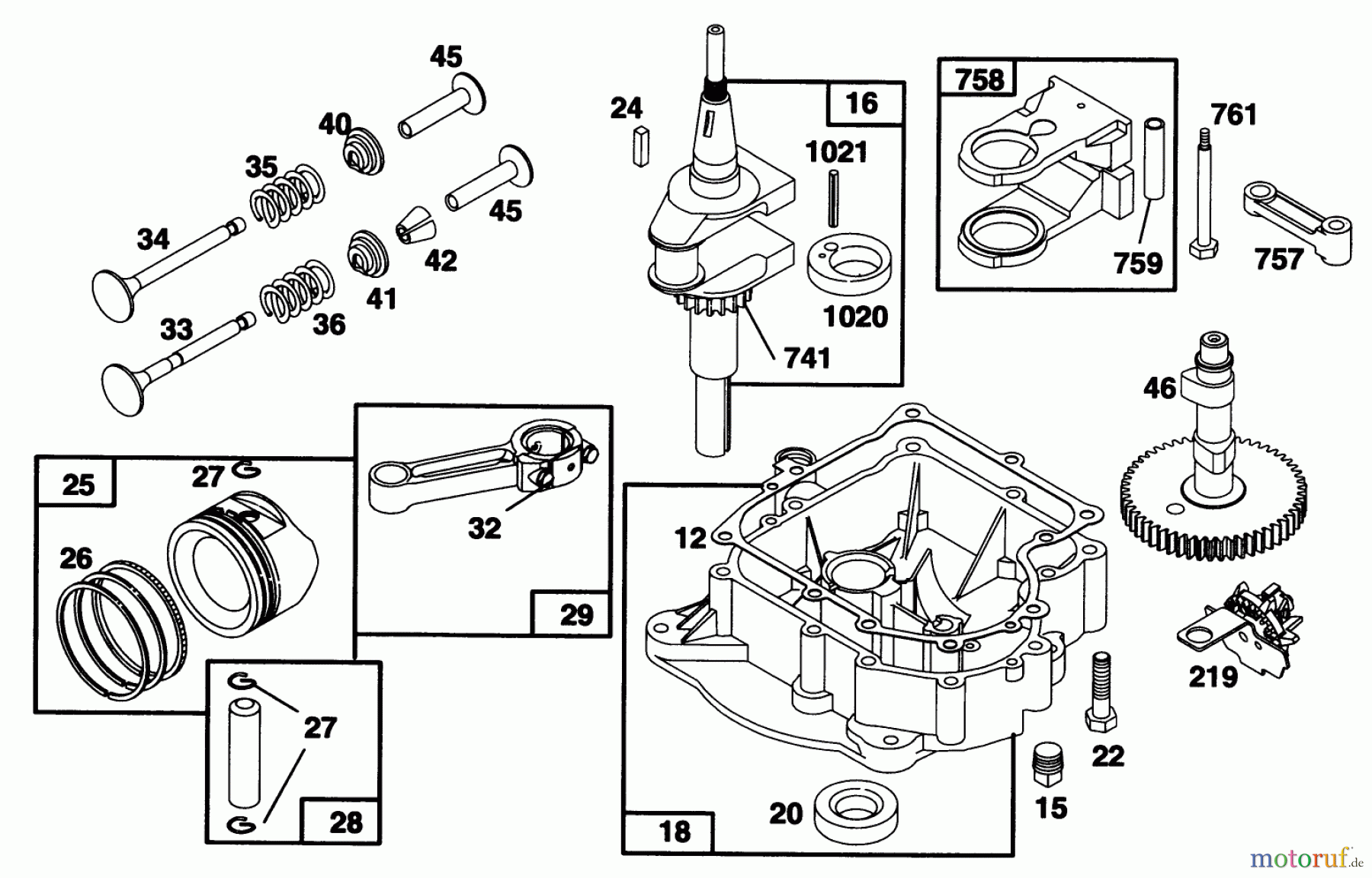 Toro Neu Mowers, Rear-Engine Rider 70120 (12-32) - Toro 12-32 Recycler Rider, 1996 (6900001-6999999) ENGINE BRIGGS & STRATTON MODEL 28B707-0126-01 #2