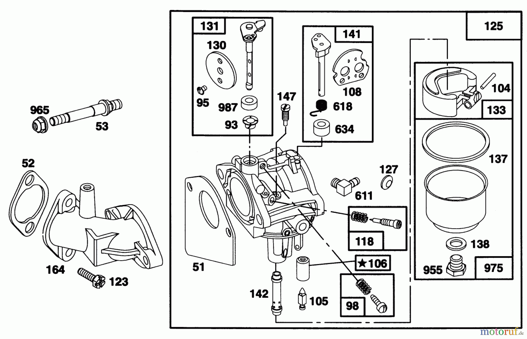 Toro Neu Mowers, Rear-Engine Rider 70120 (12-32) - Toro 12-32 Recycler Rider, 1996 (6900001-6999999) ENGINE BRIGGS & STRATTON MODEL 28B707-0126-01 #3