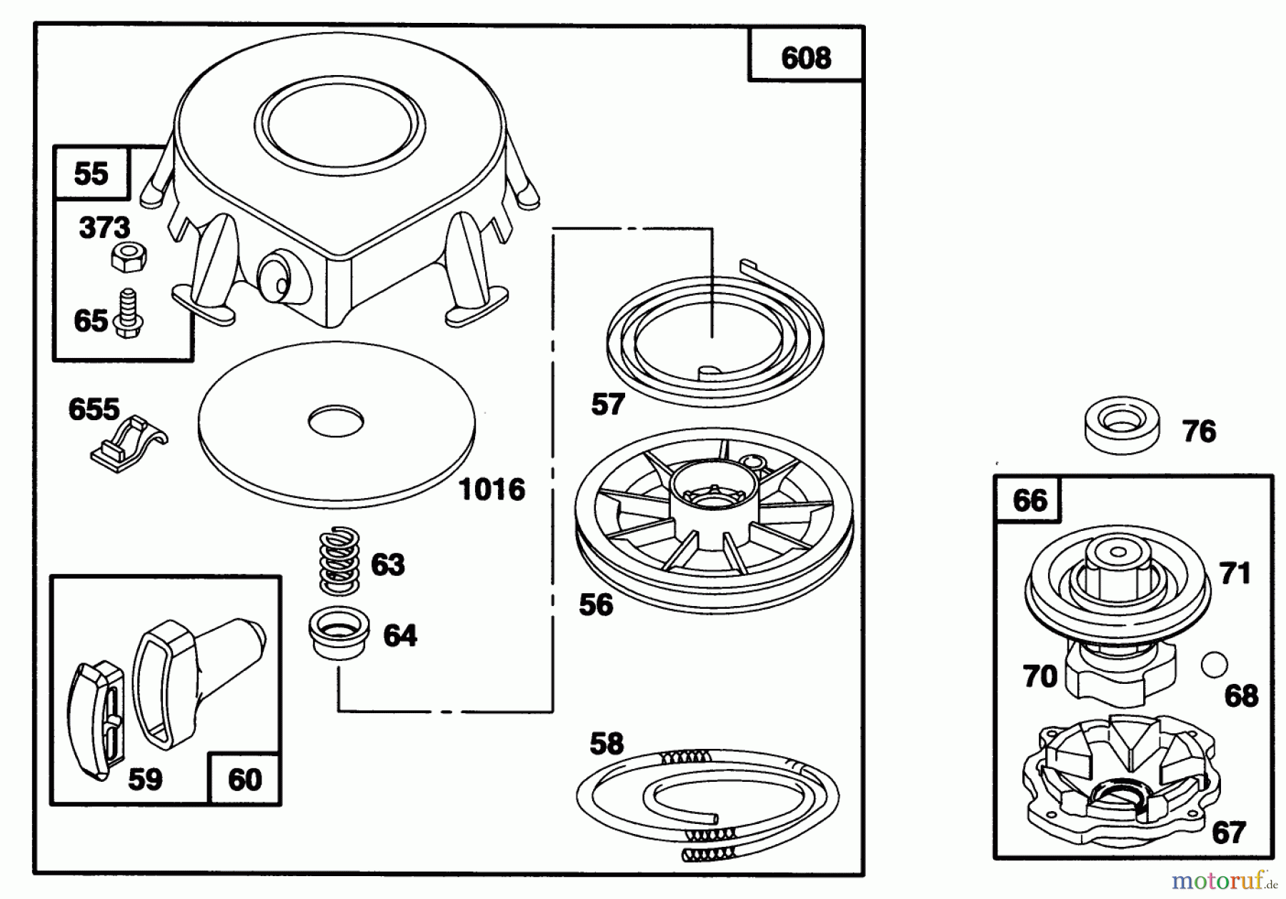 Toro Neu Mowers, Rear-Engine Rider 70080 (10-32) - Toro 10-32 Recycler Rider, 1996 (6900001-6999999) ENGINE BRIGGS & STRATTON MODEL 28B707-0126-01 #7