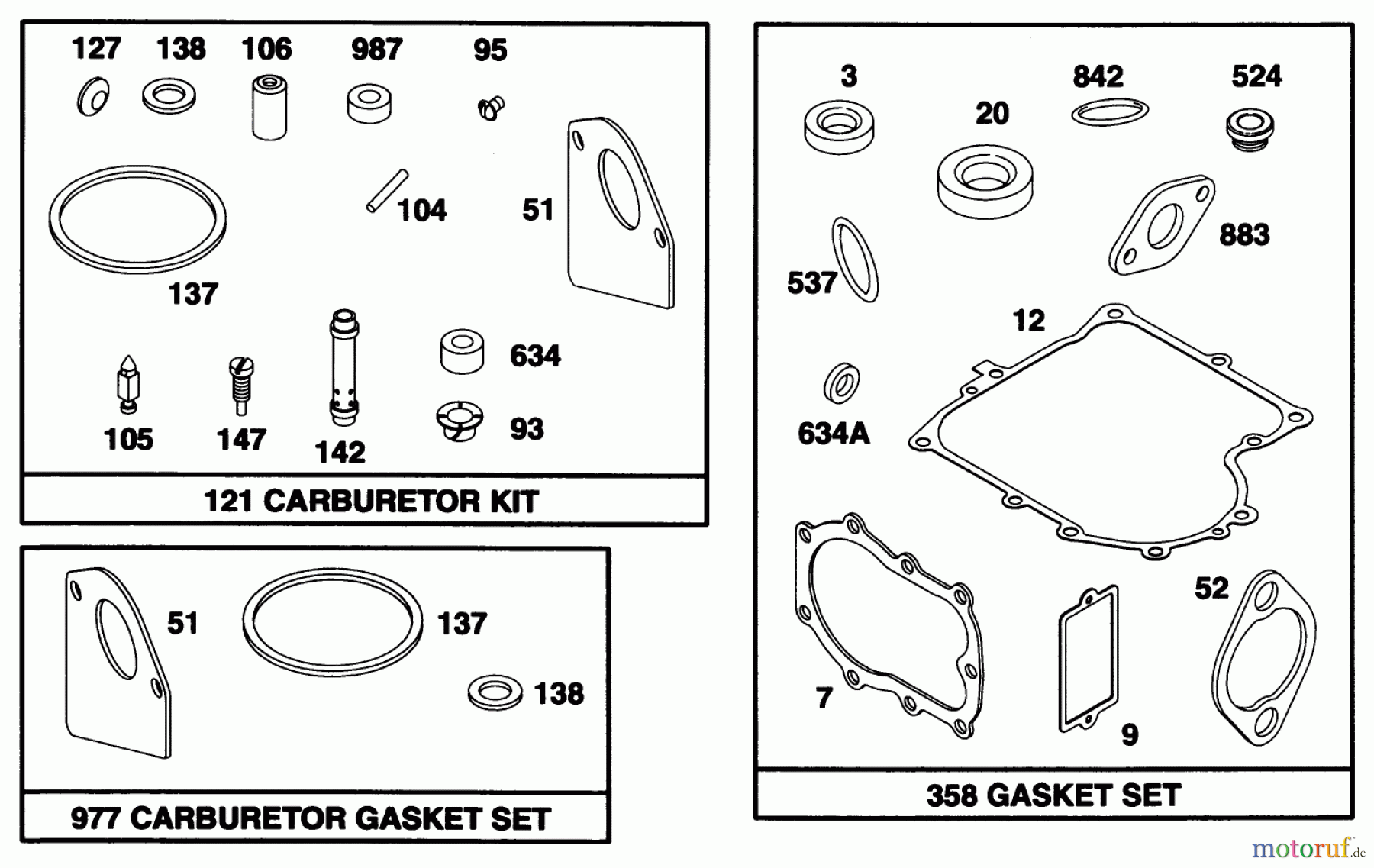 Toro Neu Mowers, Rear-Engine Rider 70120 (12-32) - Toro 12-32 Recycler Rider, 1996 (6900001-6999999) ENGINE BRIGGS & STRATTON MODEL 28B707-0126-01 #9