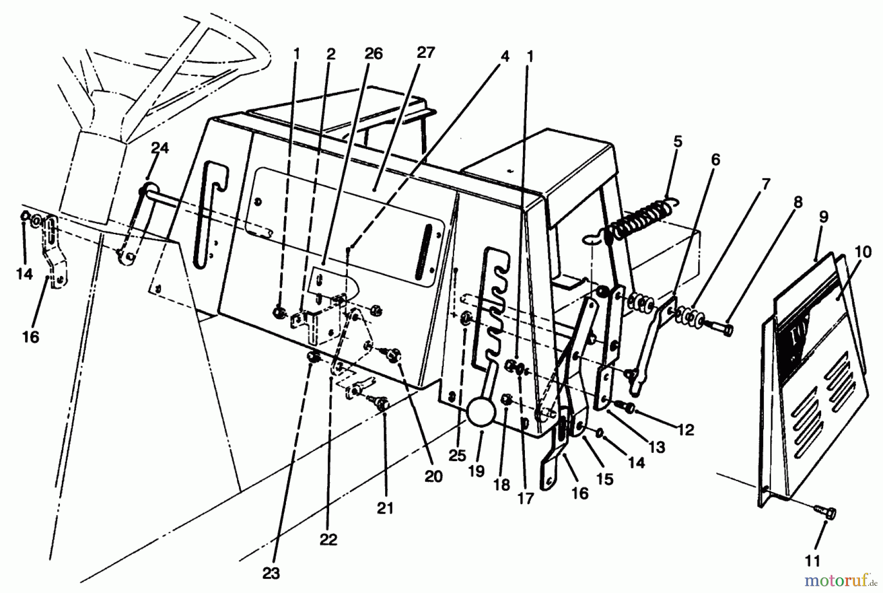 Toro Neu Mowers, Rear-Engine Rider 70120 (12-32) - Toro 12-32 Recycler Rider, 1996 (6900001-6999999) LINKAGE ASSEMBLY