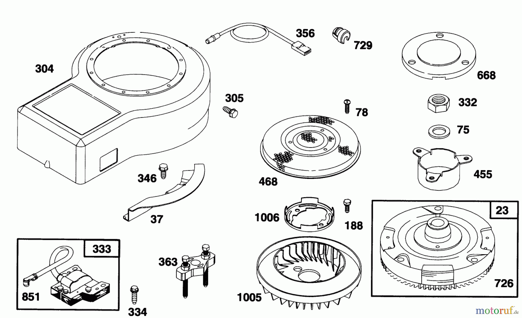 Toro Neu Mowers, Rear-Engine Rider 70081 (11-32) - Toro 11-32 Rear Engine Rider, 1997 (7900001-7999999) ENGINE BRIGGS & STRATTON MODEL 28D707-0124-01 #6