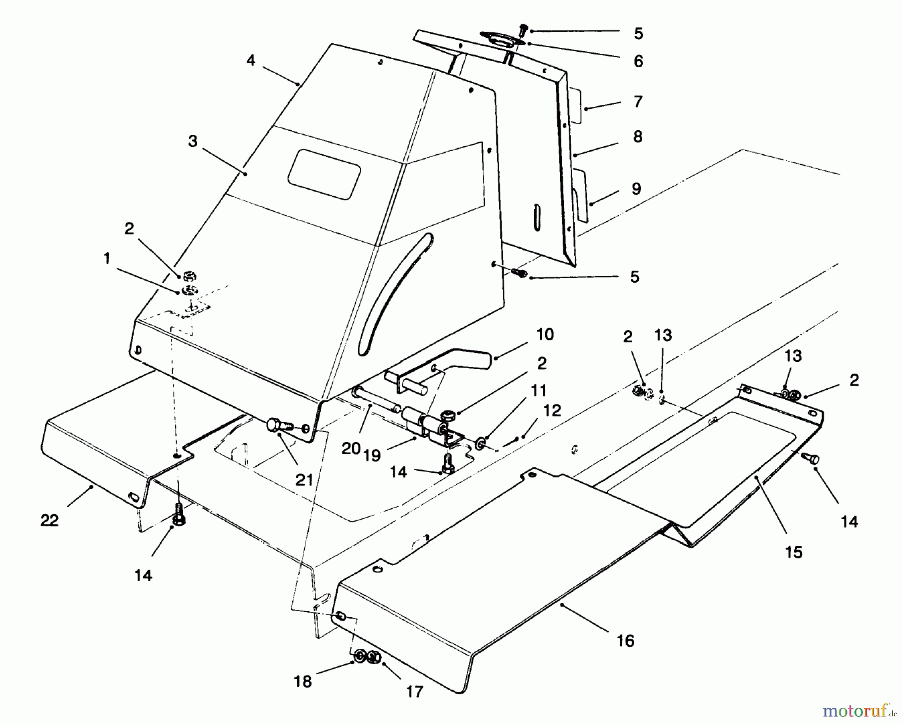 Toro Neu Mowers, Rear-Engine Rider 70081 (11-32) - Toro 11-32 Rear Engine Rider, 1997 (7900001-7999999) FRONT TOWER ASSEMBLY