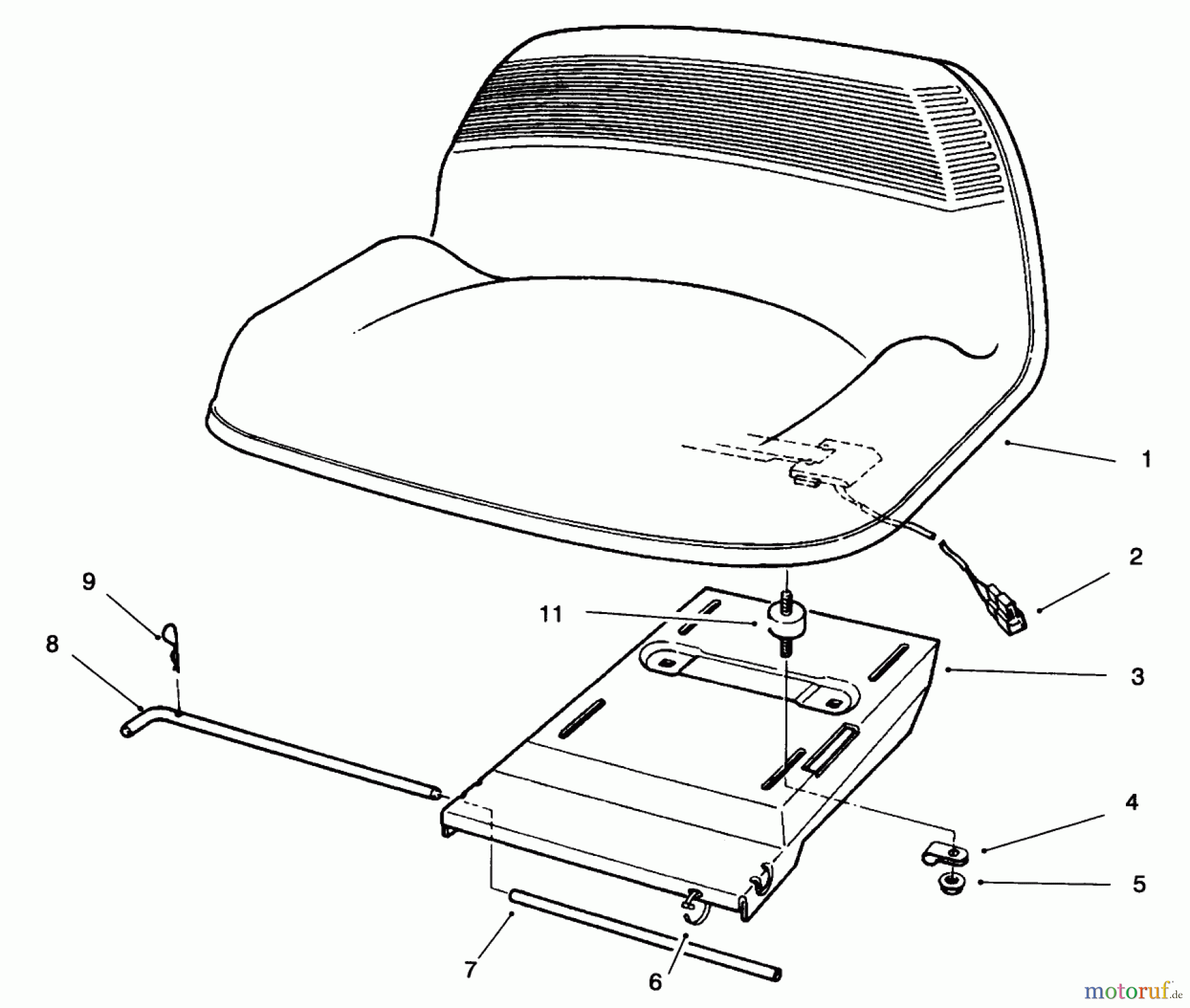  Toro Neu Mowers, Rear-Engine Rider 70081 (11-32) - Toro 11-32 Rear Engine Rider, 1997 (7900001-7999999) SEAT ASSEMBLY