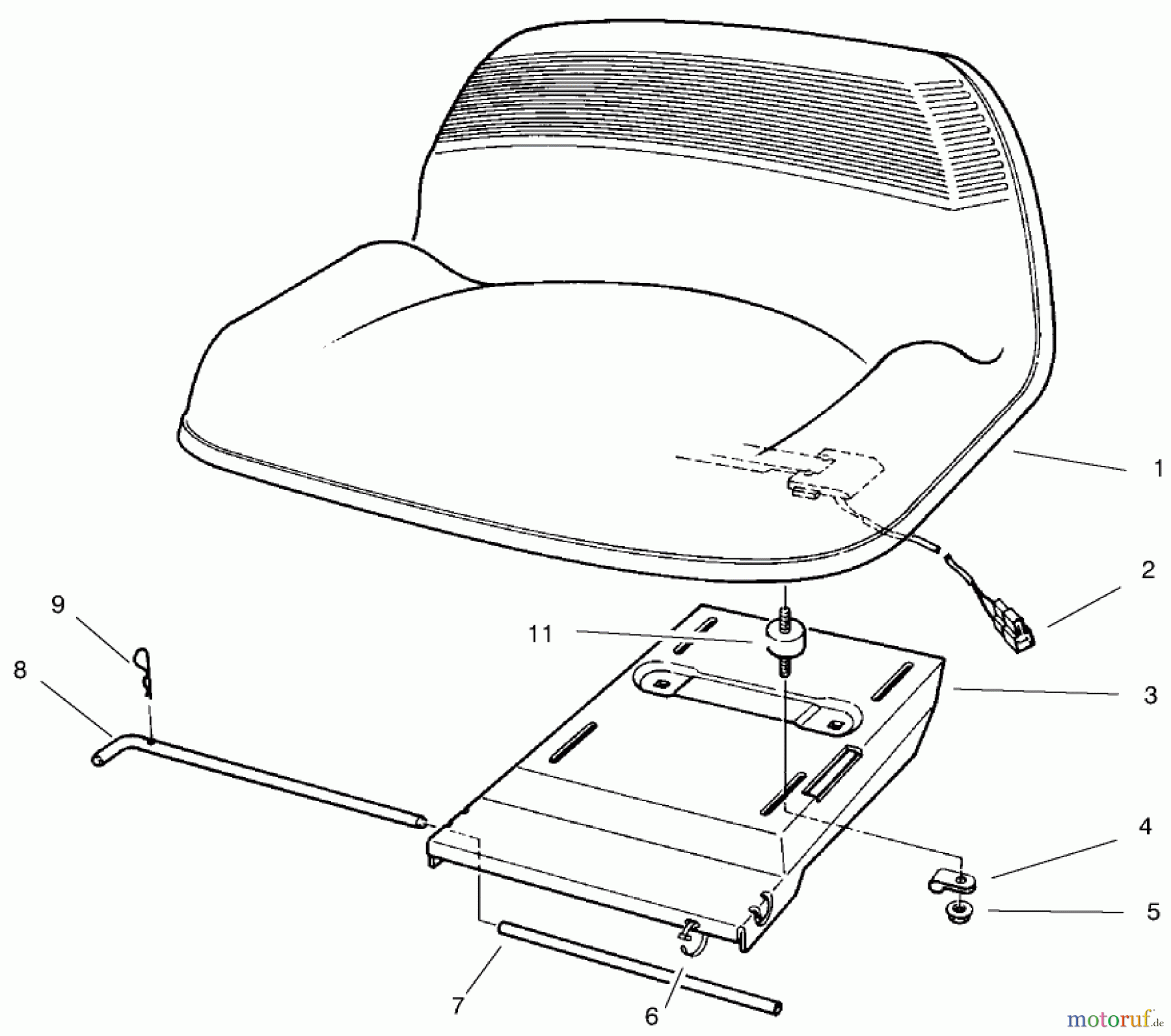 Toro Neu Mowers, Rear-Engine Rider 70082 (12-32) - Toro 12-32 Rear Engine Rider, 1998 (8900001-8999999) SEAT ASSEMBLY