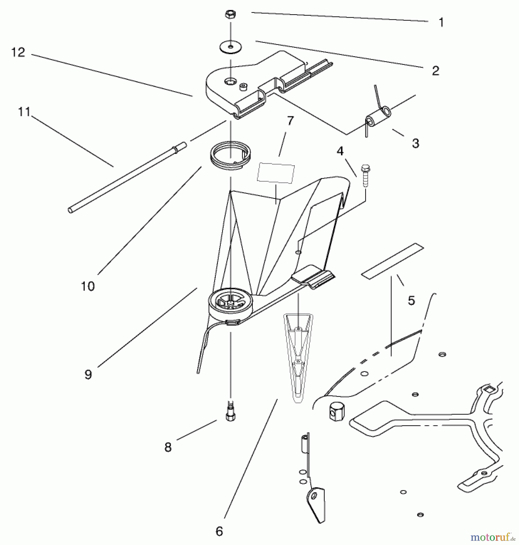 Toro Neu Mowers, Rear-Engine Rider 70084 (12-32) - Toro 12-32 Rear Engine Rider, 1998 (8900001-8999999) DEFLECTOR ASSEMBLY-RECYCLER