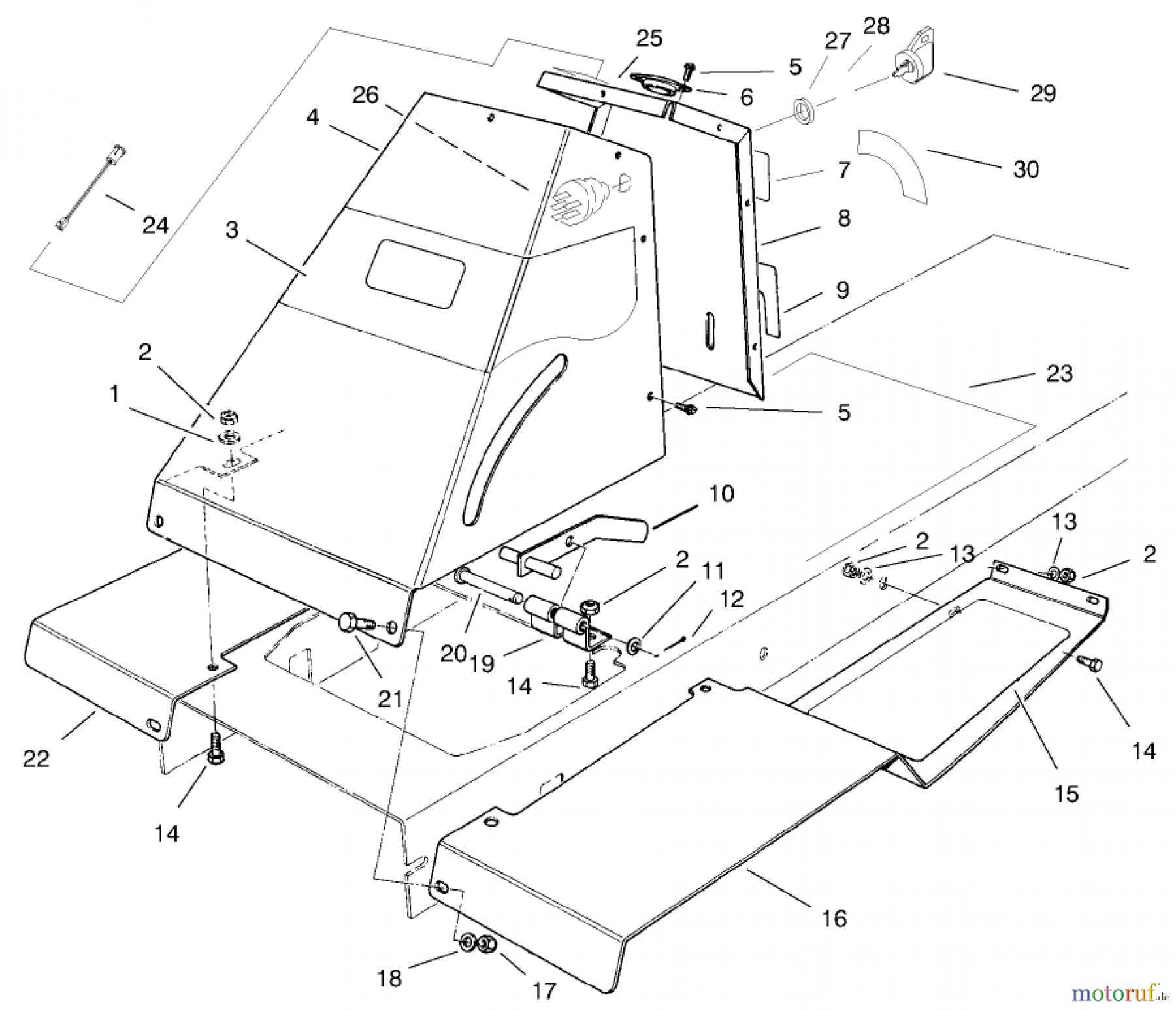 Toro Neu Mowers, Rear-Engine Rider 70089 (12-32) - Toro 12-32 Rear Engine Rider, 1999 (9900001-9999999) FRONT TOWER ASSEMBLY
