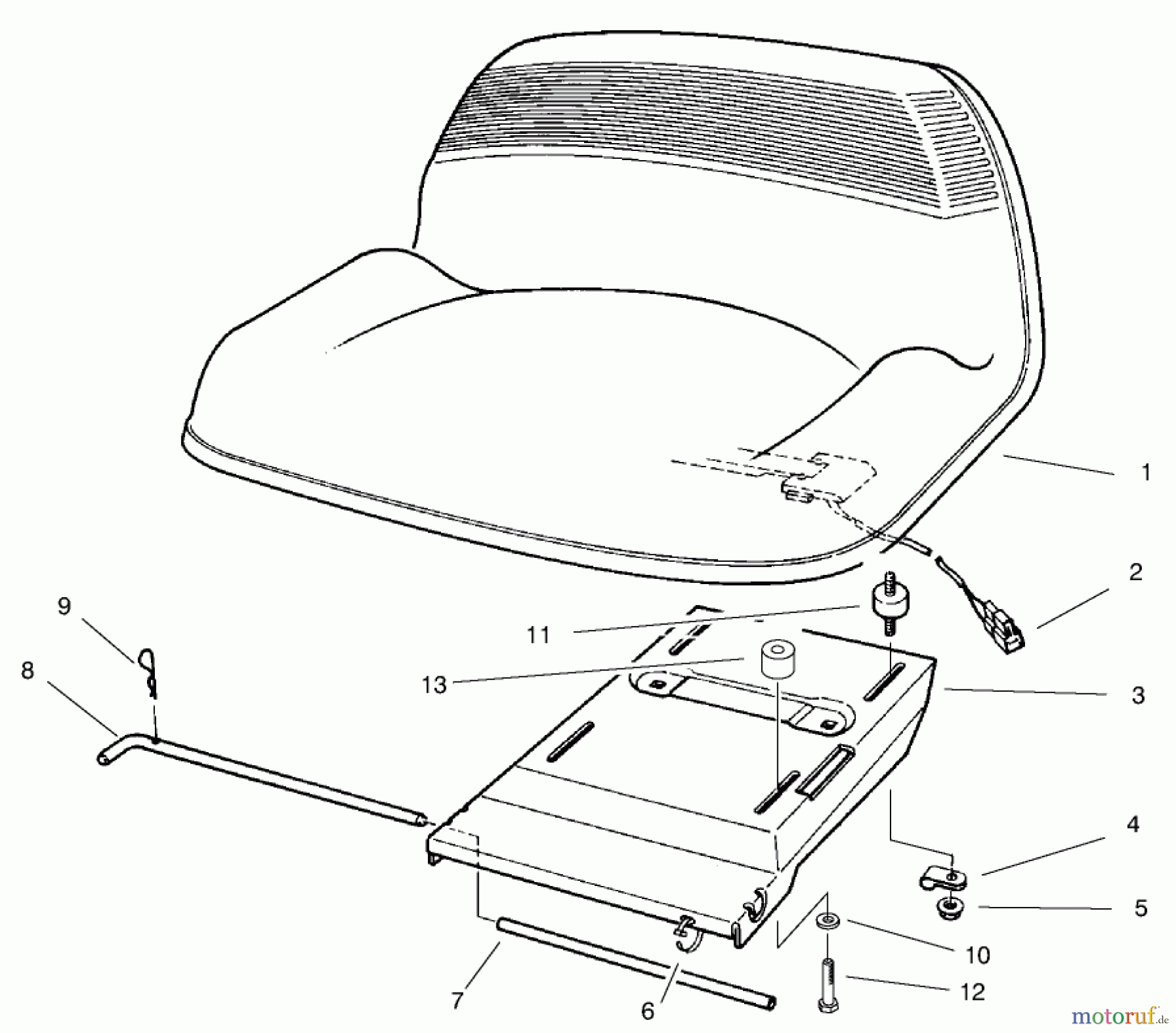 Toro Neu Mowers, Rear-Engine Rider 70089 (12-32) - Toro 12-32 Rear Engine Rider, 1999 (9900001-9999999) SEAT ASSEMBLY