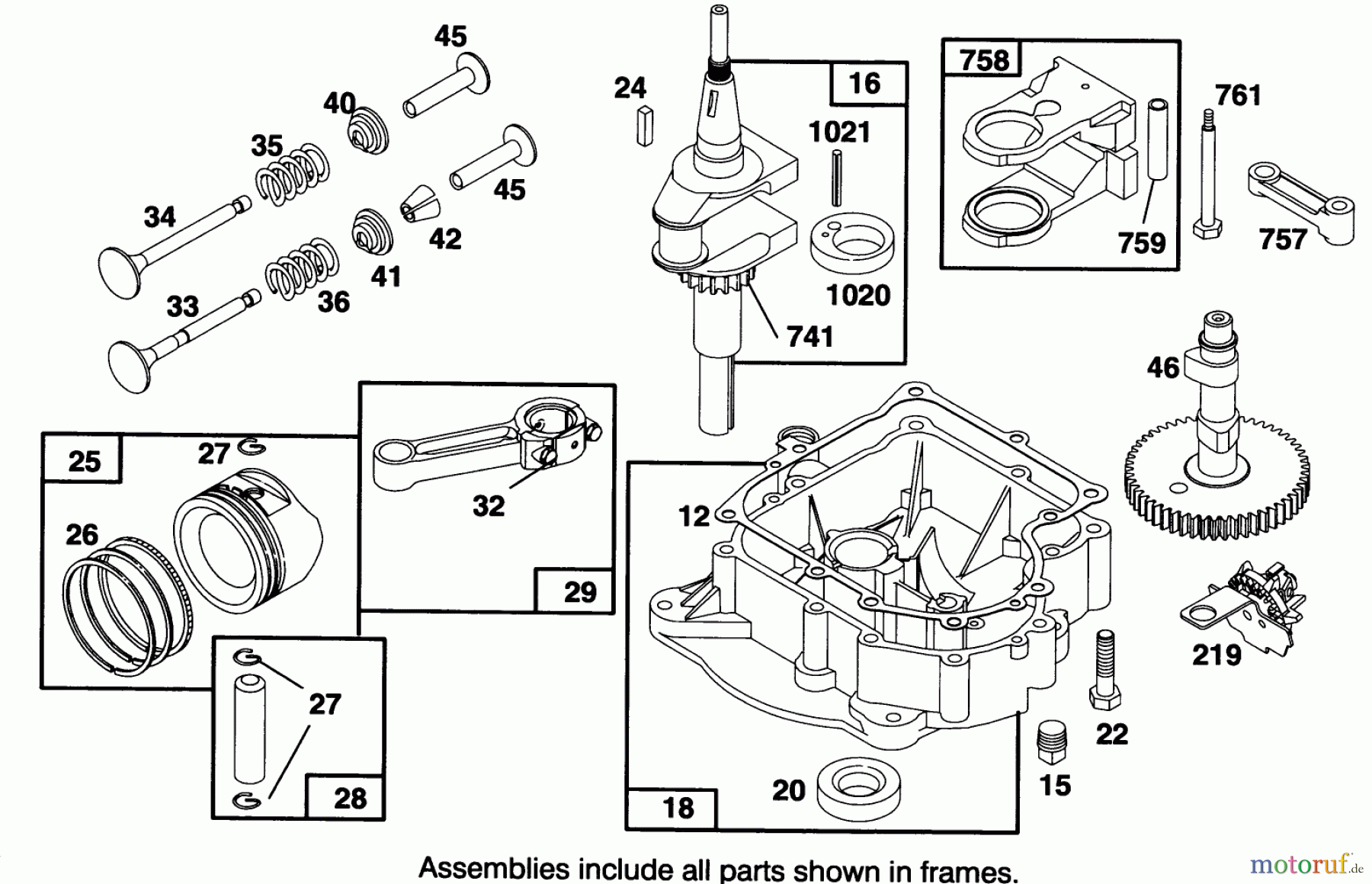 Toro Neu Mowers, Rear-Engine Rider 70100 (10-32) - Toro 10-32 Recycler Rider, 1994 (49000001-49999999) ENGINE BRIGGS & STRATTON MODEL 28B707-0122-01 #2