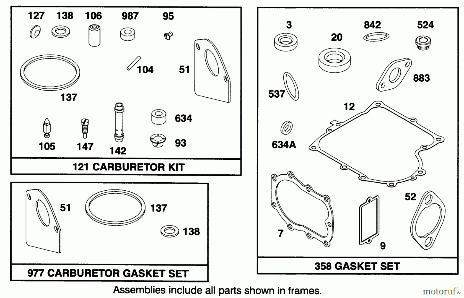 Toro Neu Mowers, Rear-Engine Rider 70100 (10-32) - Toro 10-32 Recycler Rider, 1994 (49000001-49999999) ENGINE BRIGGS & STRATTON MODEL 28B707-0122-01 #8
