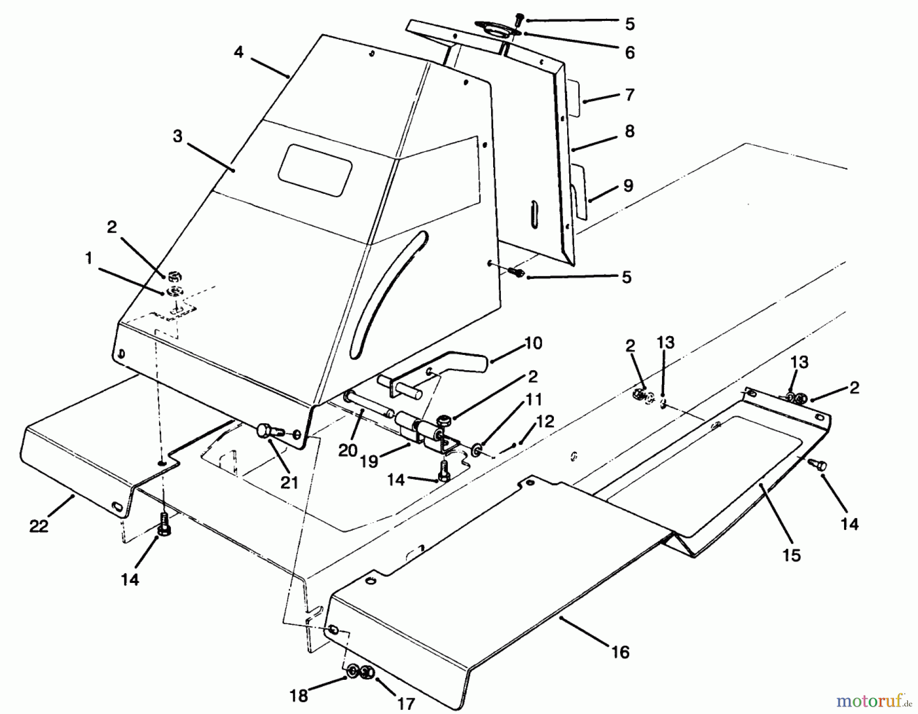 Toro Neu Mowers, Rear-Engine Rider 70100 (10-32) - Toro 10-32 Recycler Rider, 1994 (49000001-49999999) FRONT TOWER ASSEMBLY