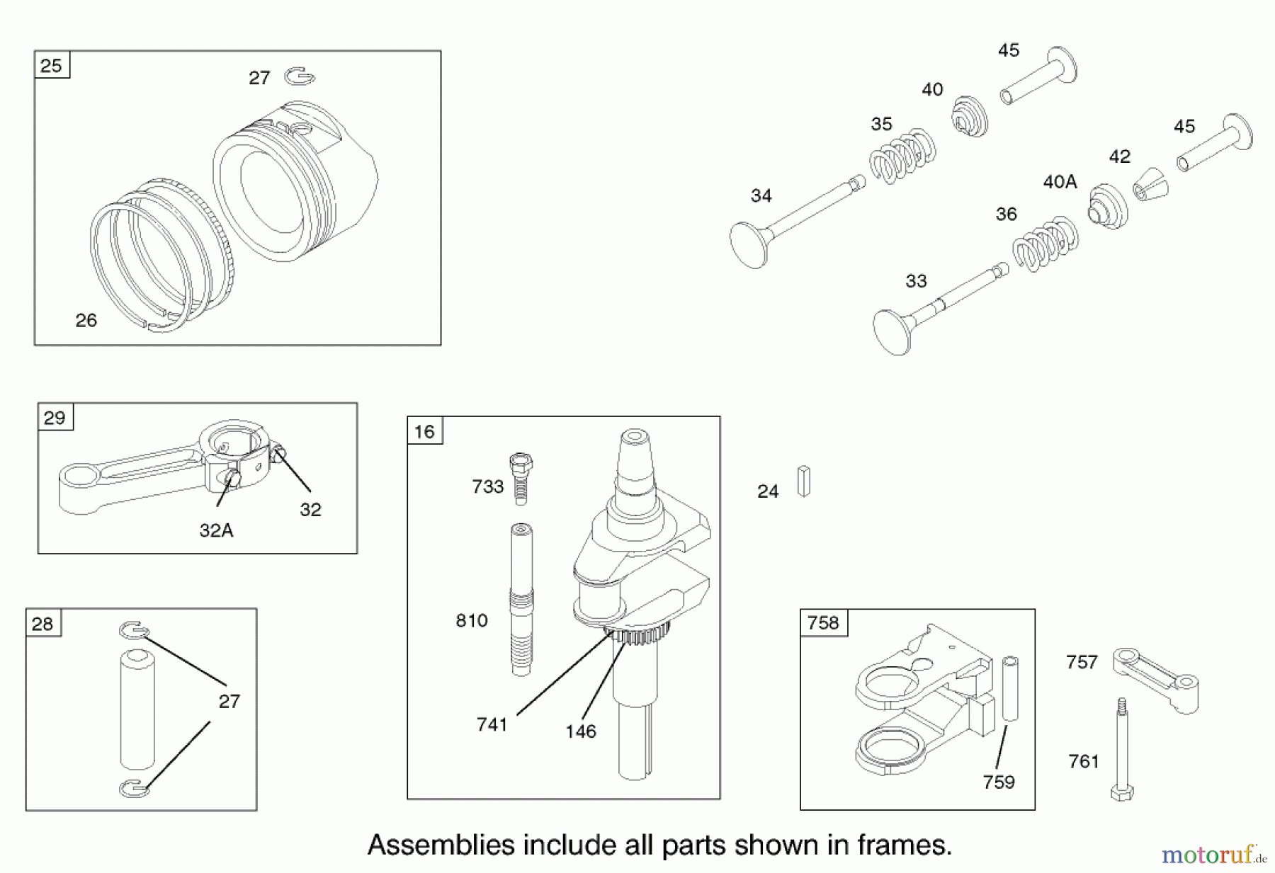  Toro Neu Mowers, Rear-Engine Rider 70125 (13-32G) - Toro 13-32G Rear Engine Rider, 2002 (220000001-220999999) CRANKSHAFT ASSEMBLY ENGINE BRIGGS AND STRATTON MODEL 28M707-1127-E1
