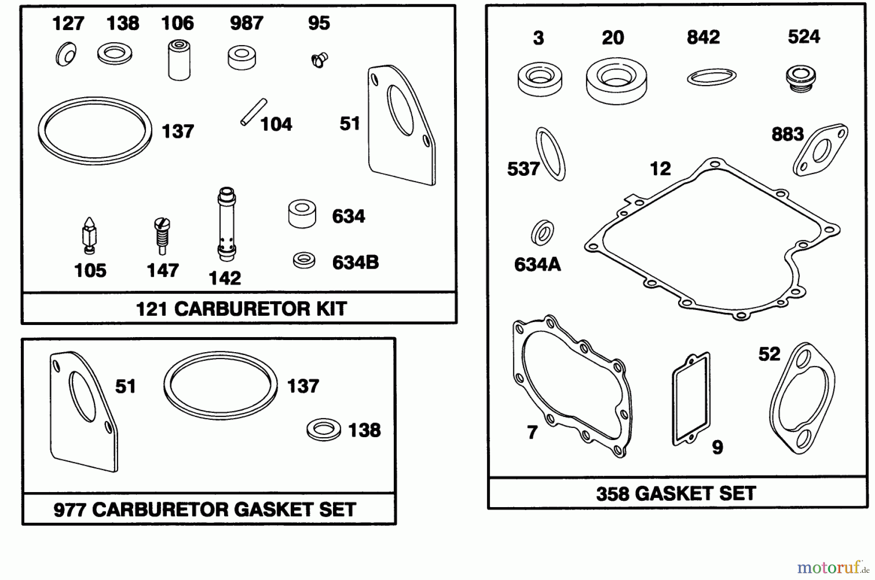 Toro Neu Mowers, Rear-Engine Rider 70141 (12-32) - Toro 12-32 Rear Engine Rider, 1995 (59000001-59999999) ENGINE BRIGGS & STRATTON MODEL 283707-0160-01 #8