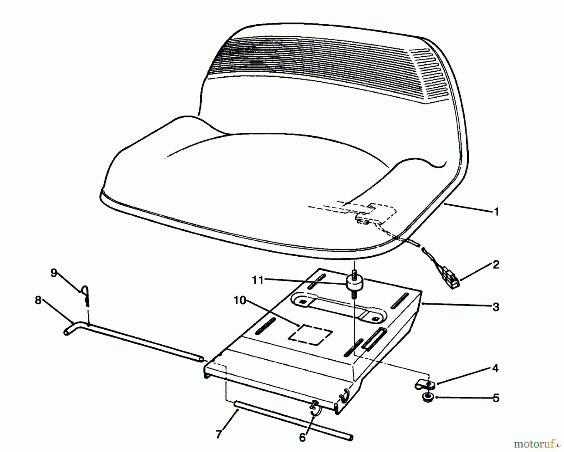  Toro Neu Mowers, Rear-Engine Rider 70141 (12-32) - Toro 12-32 Rear Engine Rider, 1995 (59000001-59999999) SEAT ASSEMBLY