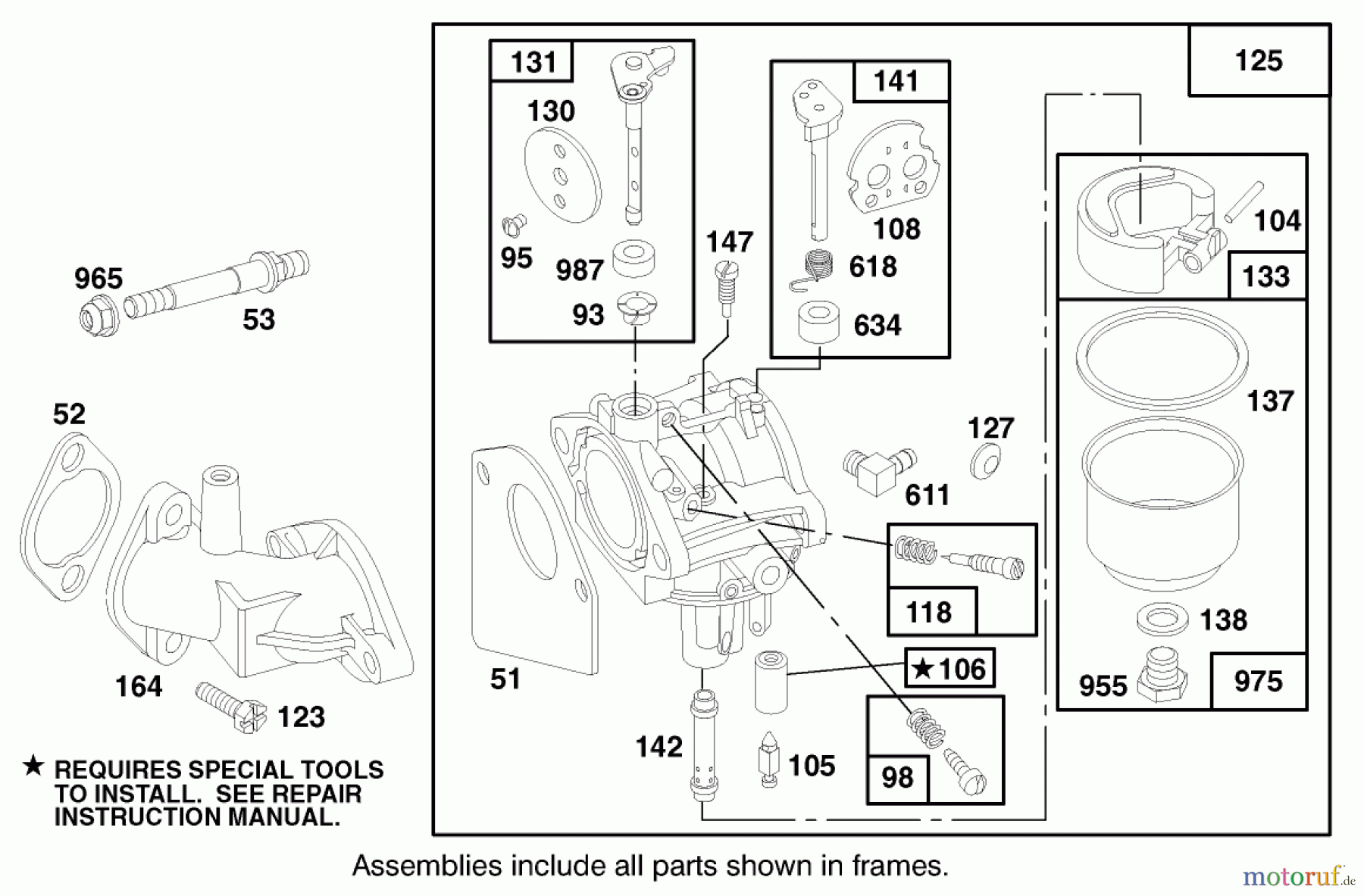 Toro Neu Mowers, Rear-Engine Rider 70142 (13-32) - Toro 13-32 Rear Engine Rider, 1996 (69000001-69999999) ENGINE BRIGGS & STRATTON MODEL 28D707-0124-01 #3