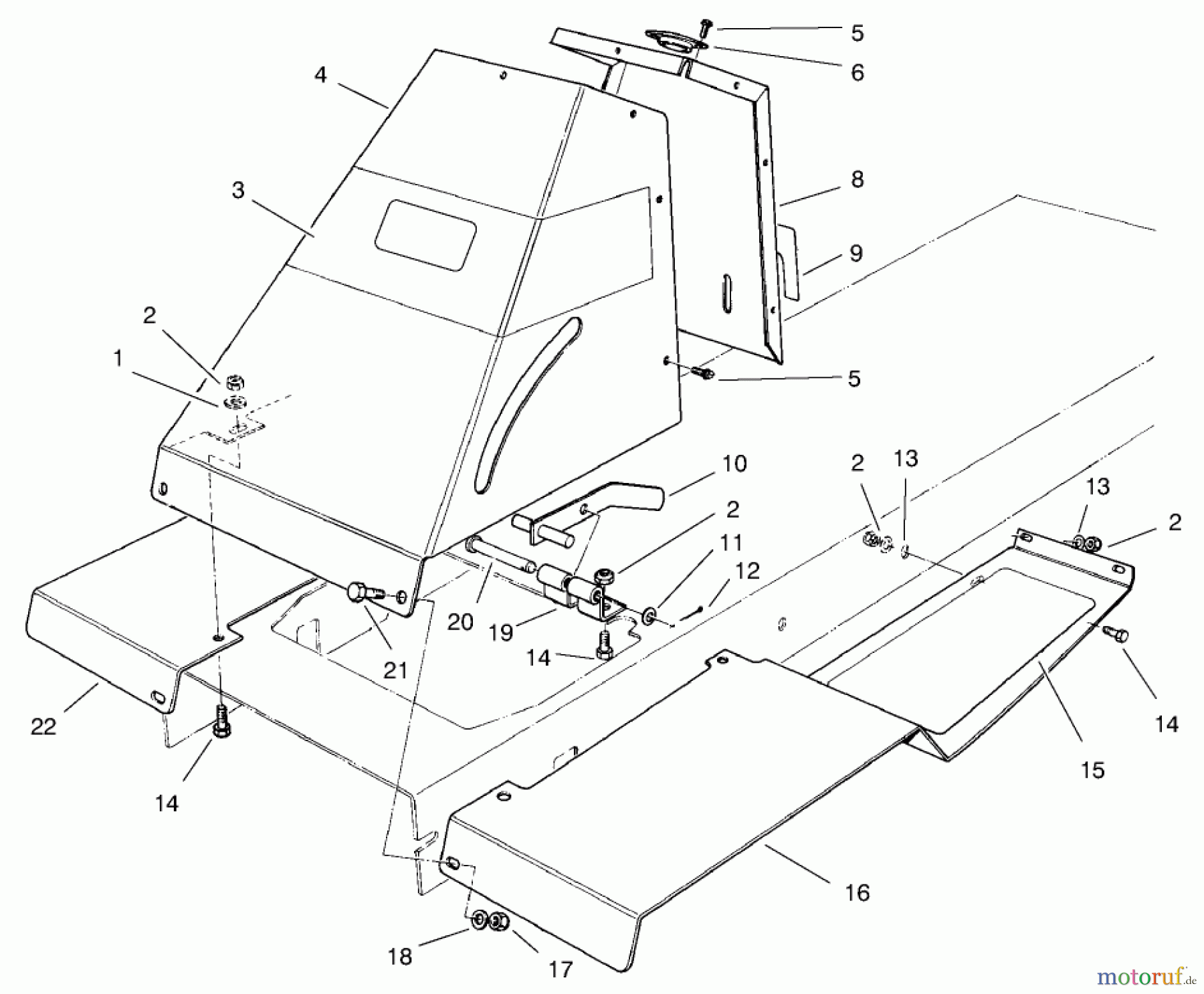 Toro Neu Mowers, Rear-Engine Rider 70142 (13-32) - Toro 13-32 Rear Engine Rider, 1996 (69000001-69999999) FRONT TOWER ASSEMBLY