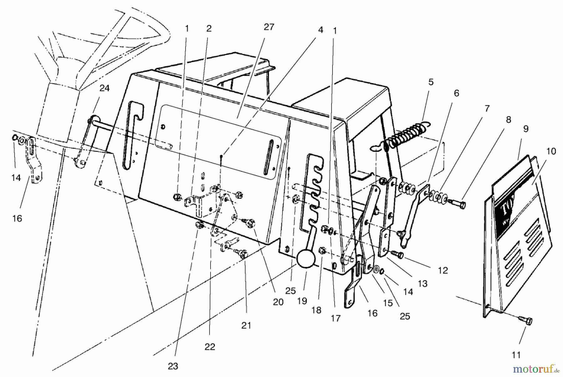 Toro Neu Mowers, Rear-Engine Rider 70142 (13-32) - Toro 13-32 Rear Engine Rider, 1996 (69000001-69999999) LINKAGE ASSEMBLY