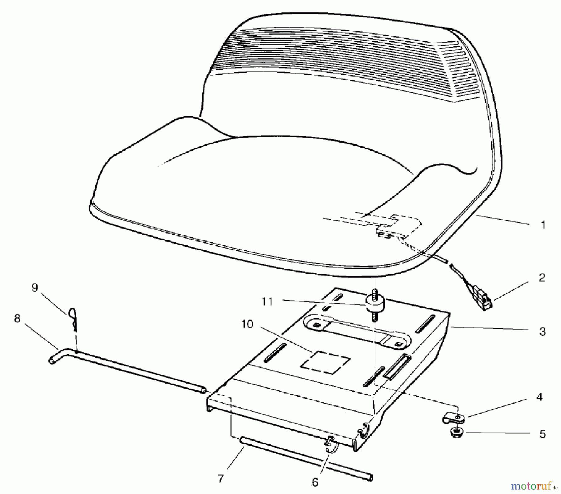 Toro Neu Mowers, Rear-Engine Rider 70142 (13-32) - Toro 13-32 Rear Engine Rider, 1996 (69000001-69999999) SEAT ASSEMBLY