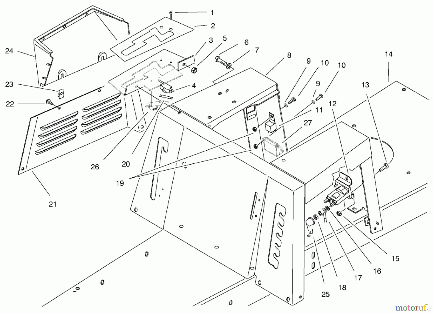  Toro Neu Mowers, Rear-Engine Rider 70171 (12-32) - Toro 12-32 Rear Engine Rider, 1999 (9900001-9999999) SEAT BODY & SIDE PANEL ASSEMBLY