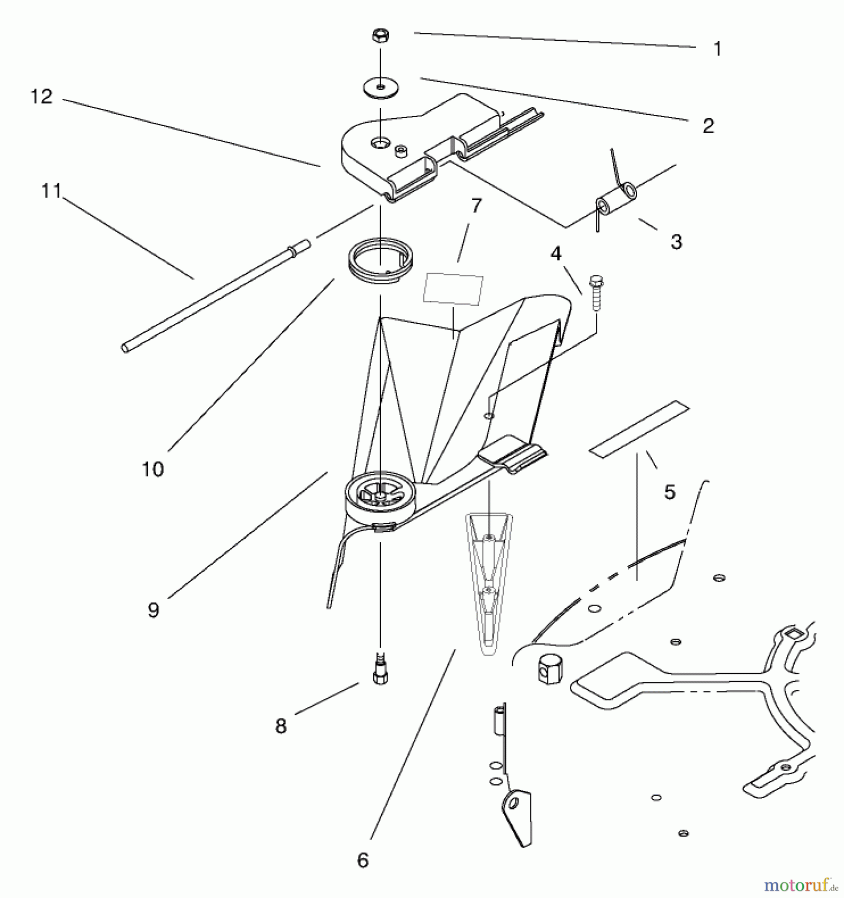 Toro Neu Mowers, Rear-Engine Rider 70171 (12-32) - Toro 12-32 Rear Engine Rider, 2001 (210000001-210999999) DEFLECTOR ASSEMBLY - RECYCLER