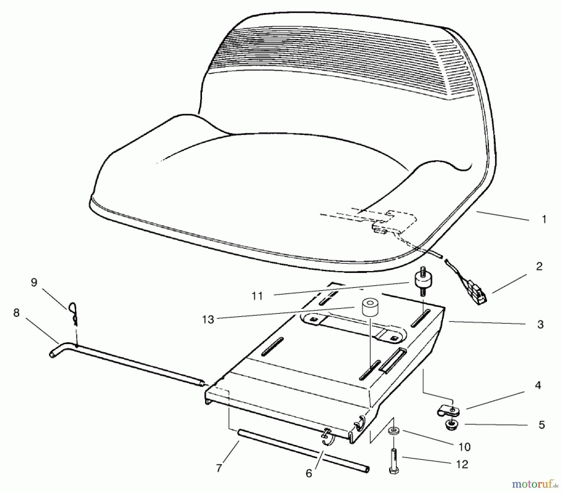  Toro Neu Mowers, Rear-Engine Rider 70171 (12-32) - Toro 12-32 Rear Engine Rider, 2001 (210000001-210999999) SEAT ASSEMBLY
