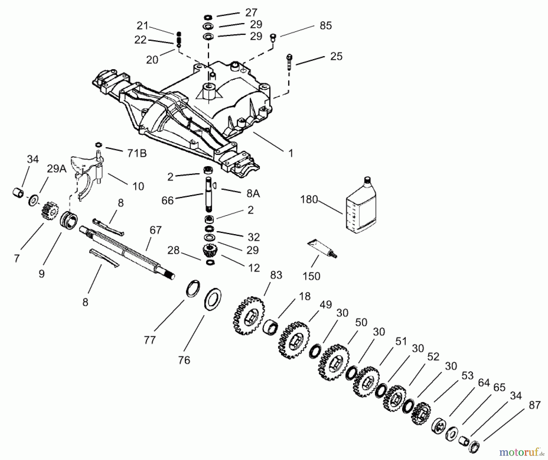 Toro Neu Mowers, Rear-Engine Rider 70185 (G132) - Toro G132 Rear-Engine Riding Mower, 2006 (260000001-260999999) COVER ASSEMBLY PEERLESS NO. MST205-542D